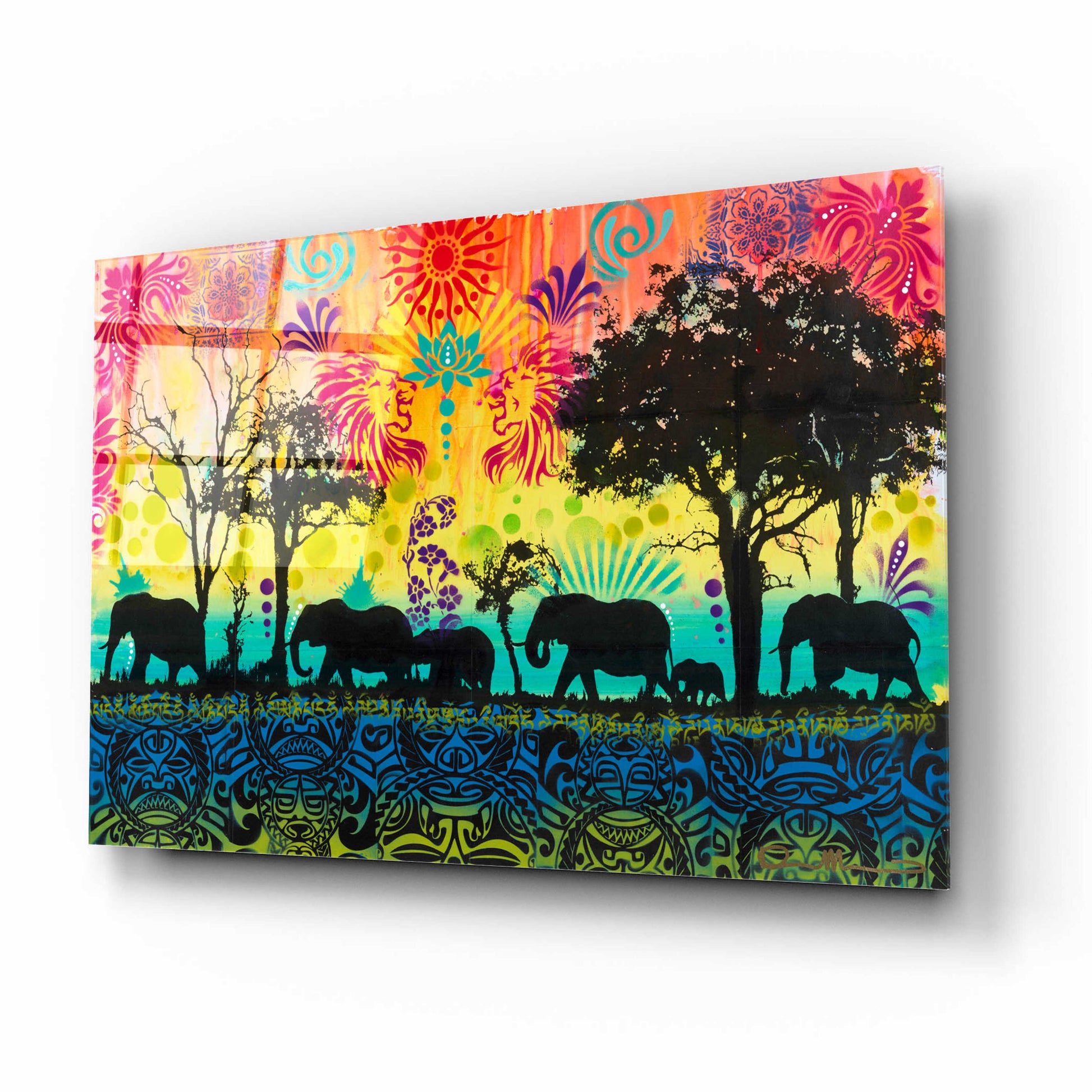 Epic Art 'Herd Movements' by Dean Russo, Acrylic Glass Wall Art,16x12