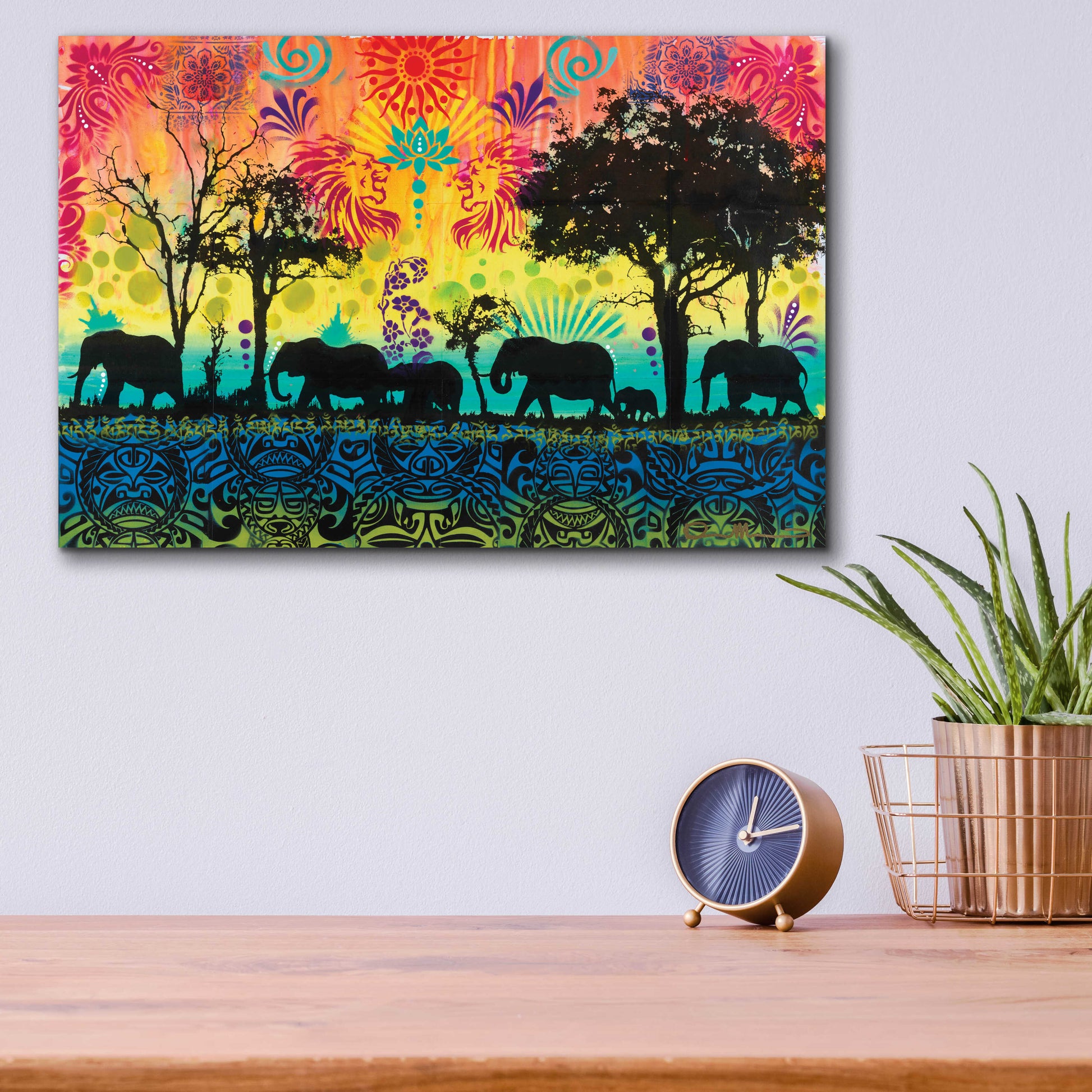 Epic Art 'Herd Movements' by Dean Russo, Acrylic Glass Wall Art,16x12