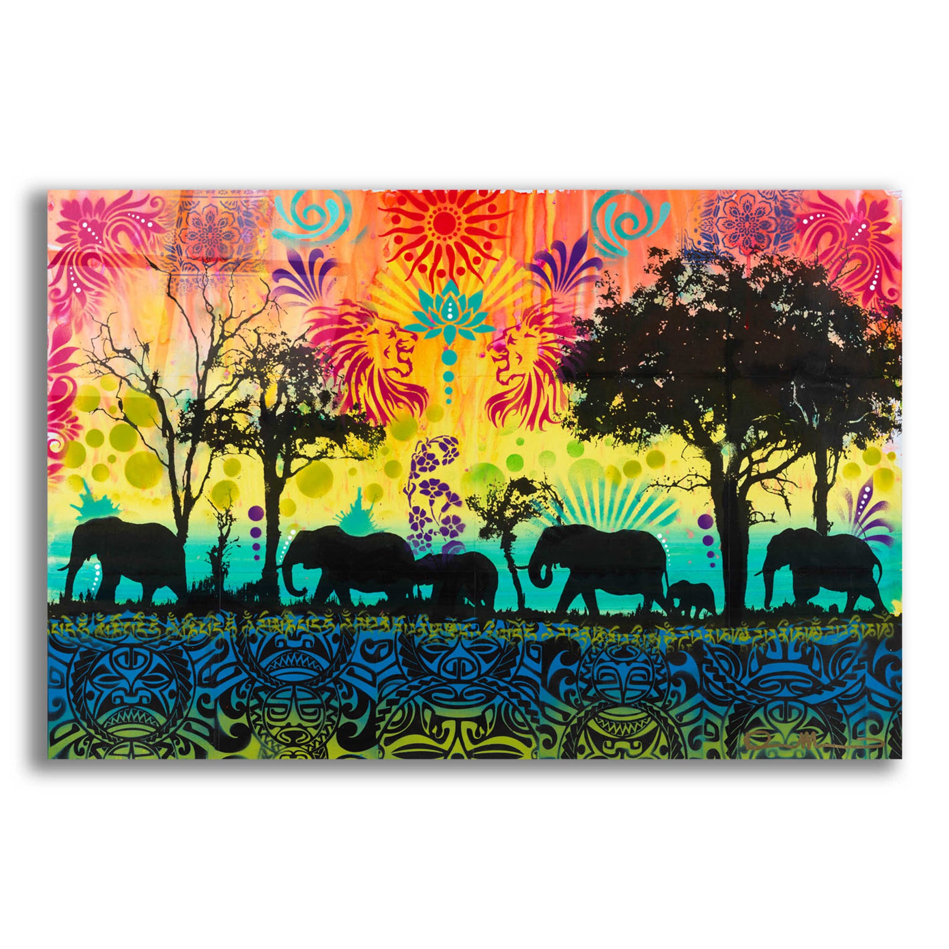 Epic Art 'Herd Movements' by Dean Russo, Acrylic Glass Wall Art,16x12