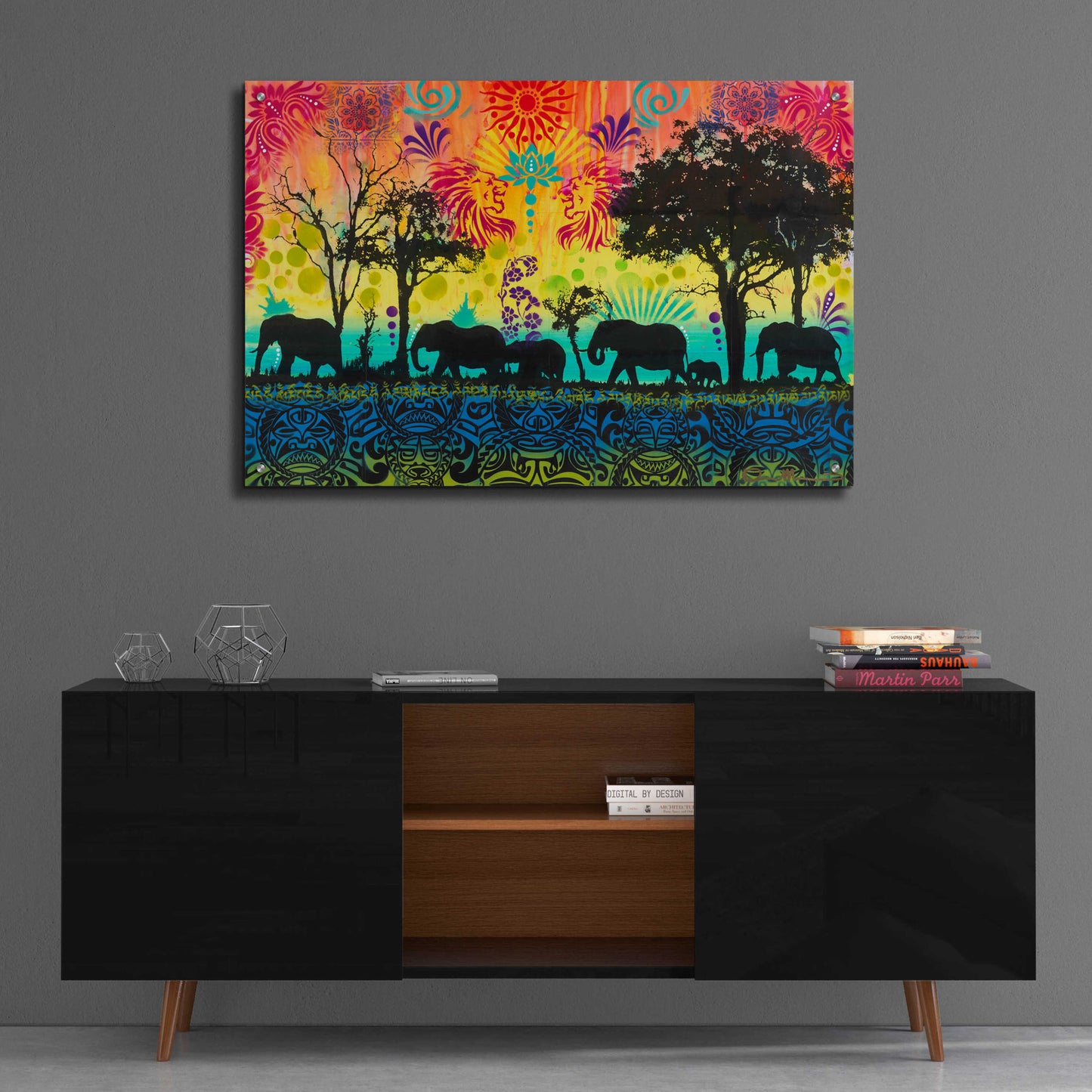 Epic Art 'Herd Movements' by Dean Russo, Acrylic Glass Wall Art,36x24