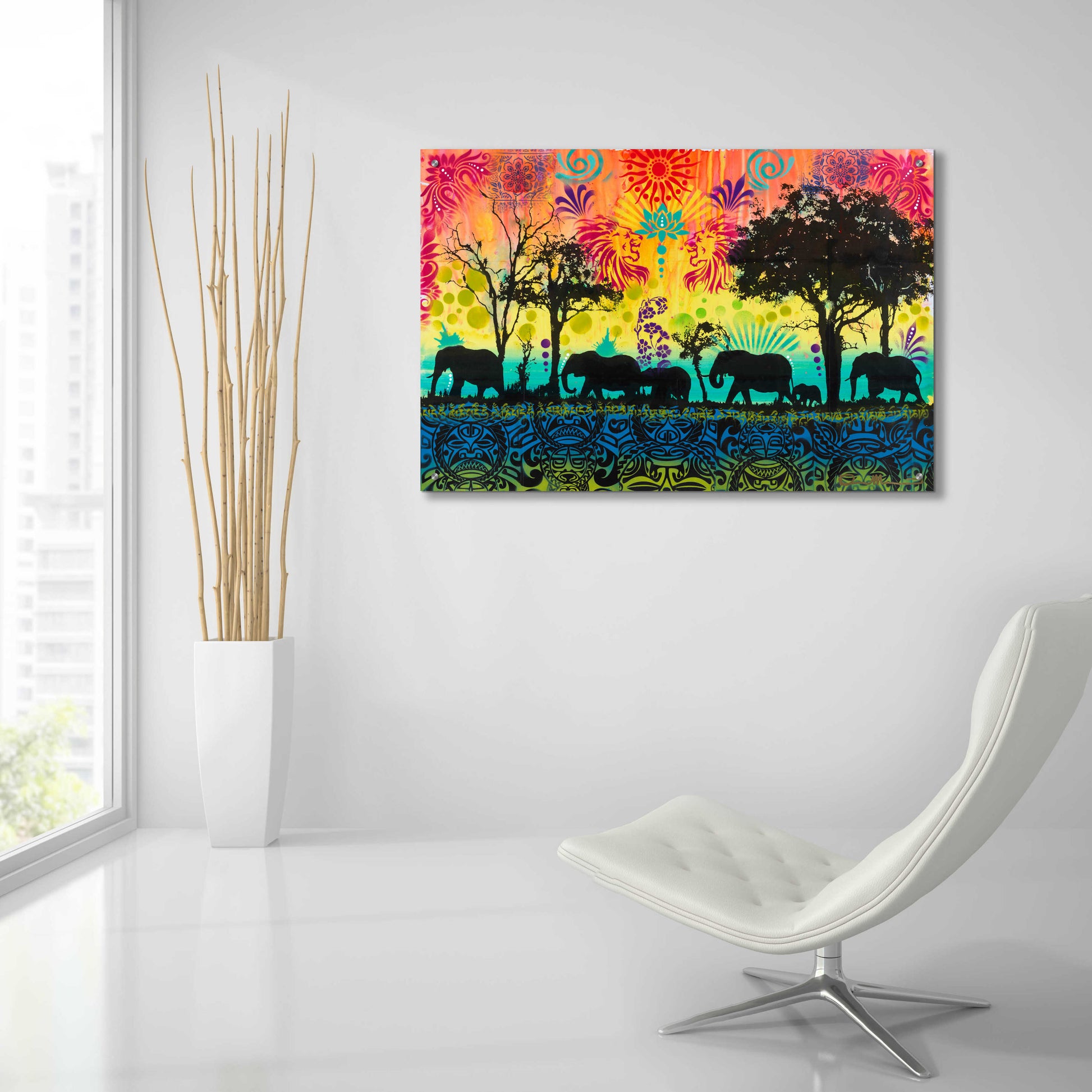 Epic Art 'Herd Movements' by Dean Russo, Acrylic Glass Wall Art,36x24