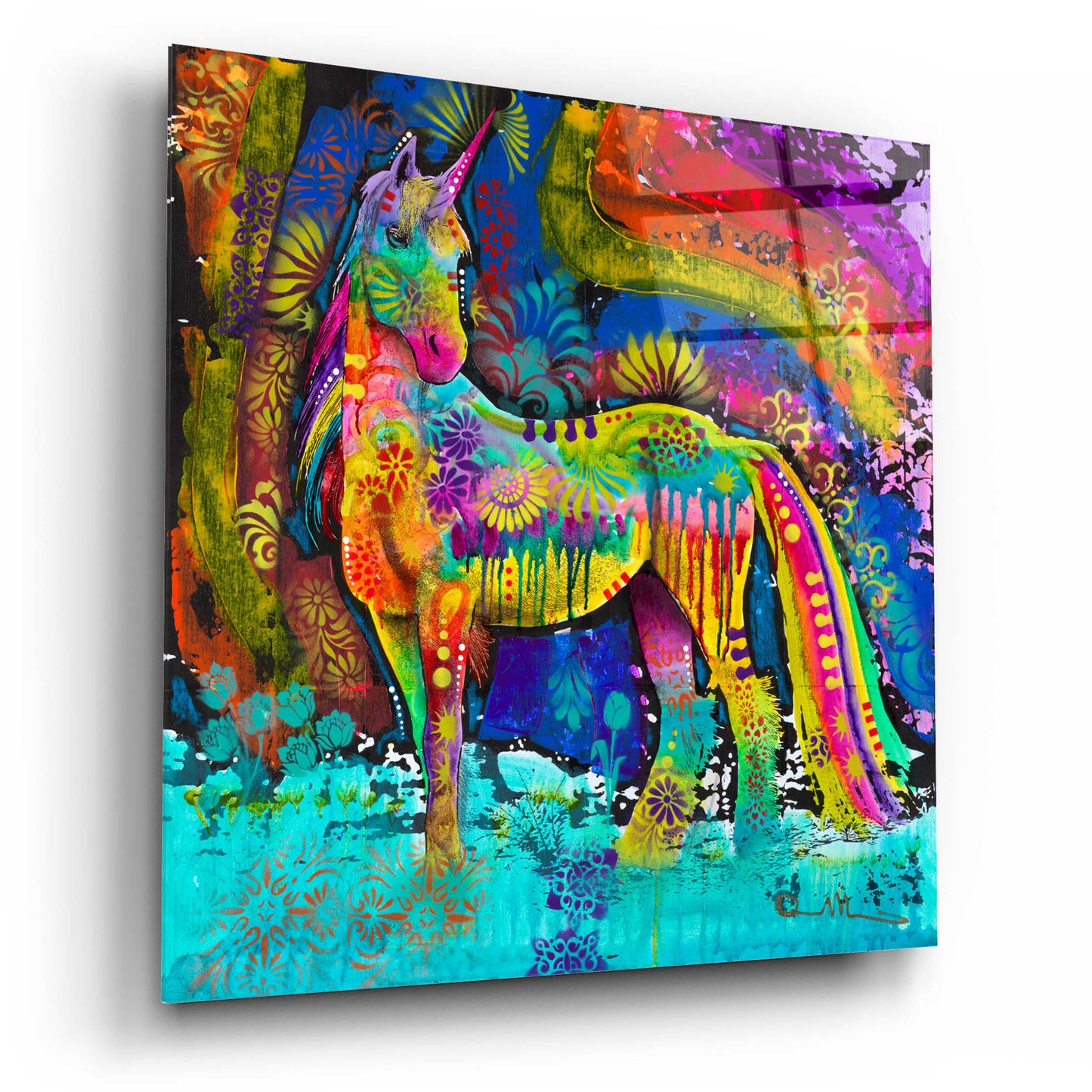 Epic Art 'Oddesy Unicorn' by Dean Russo, Acrylic Glass Wall Art,12x12