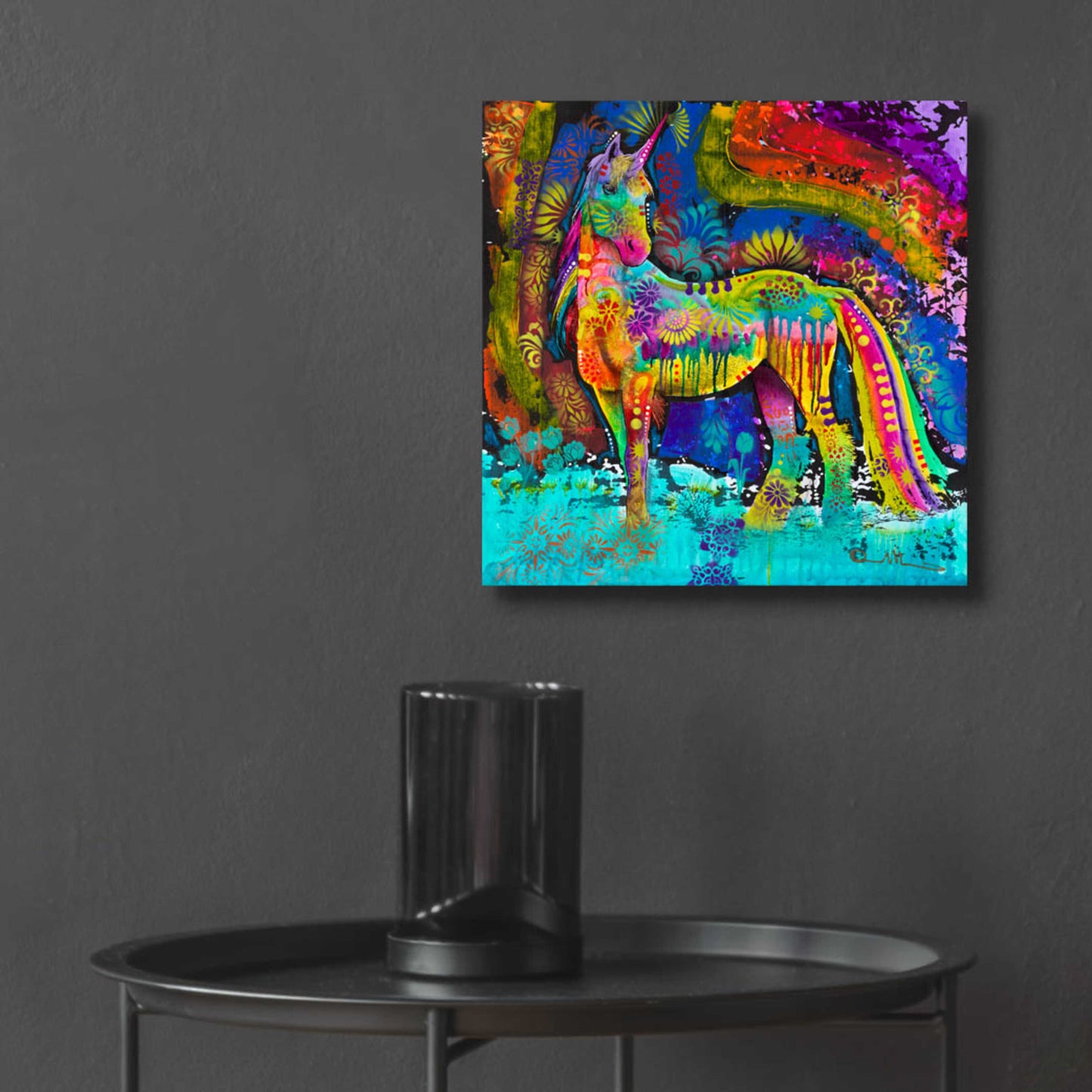 Epic Art 'Oddesy Unicorn' by Dean Russo, Acrylic Glass Wall Art,12x12