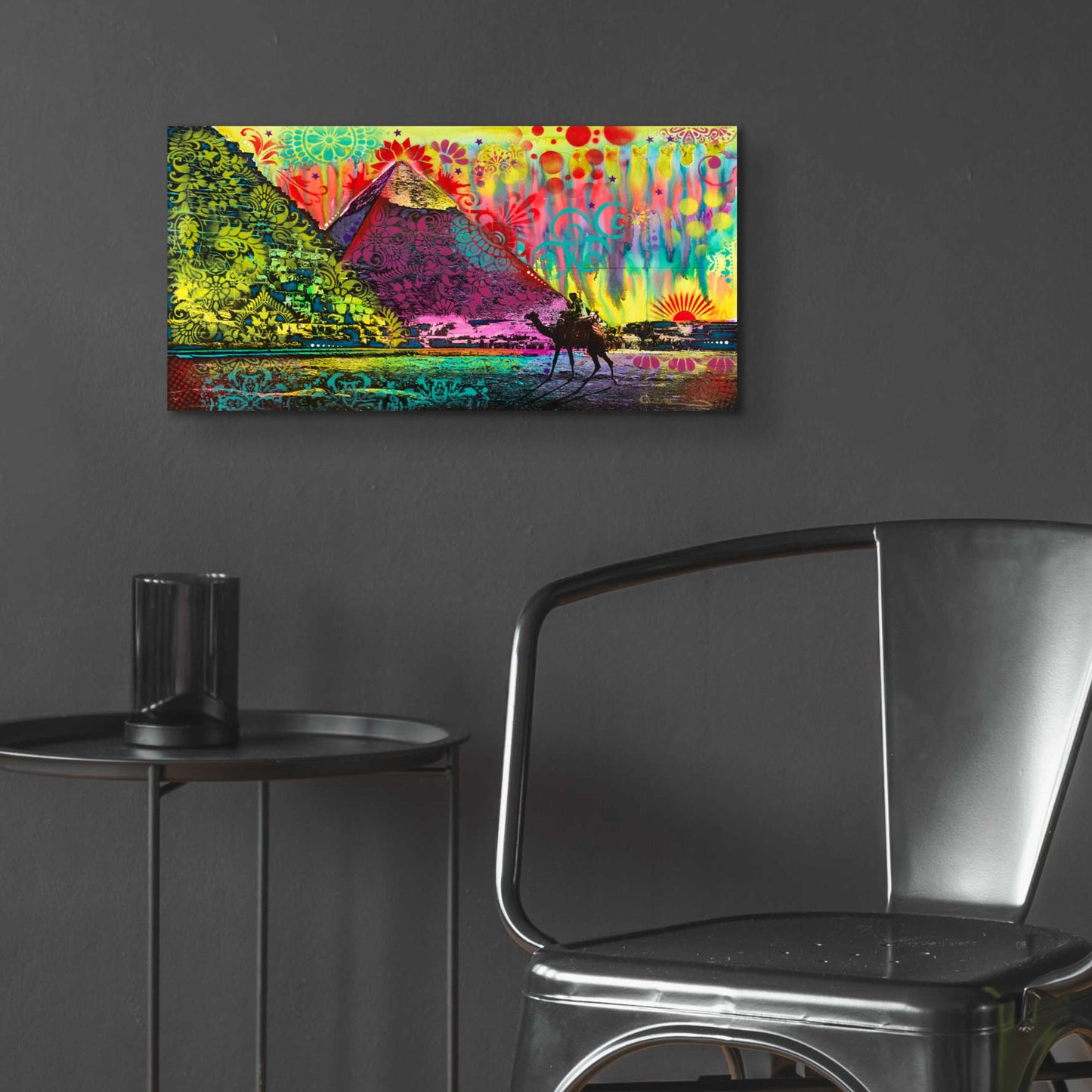 Epic Art 'Sunset at Cheops' by Dean Russo, Acrylic Glass Wall Art,24x12