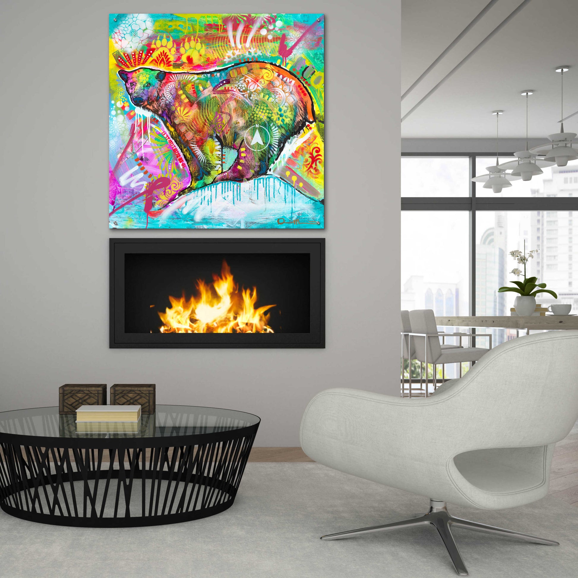 Epic Art 'Polar Bear 1' by Dean Russo, Acrylic Glass Wall Art,36x36