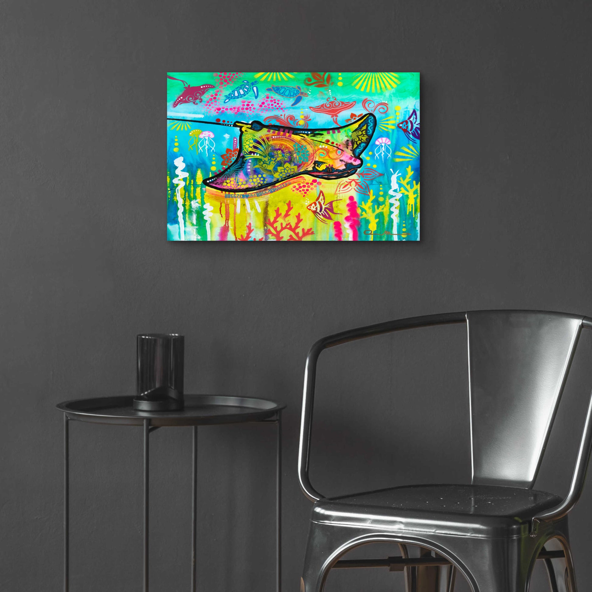 Epic Art 'Sting Ray' by Dean Russo, Acrylic Glass Wall Art,24x16