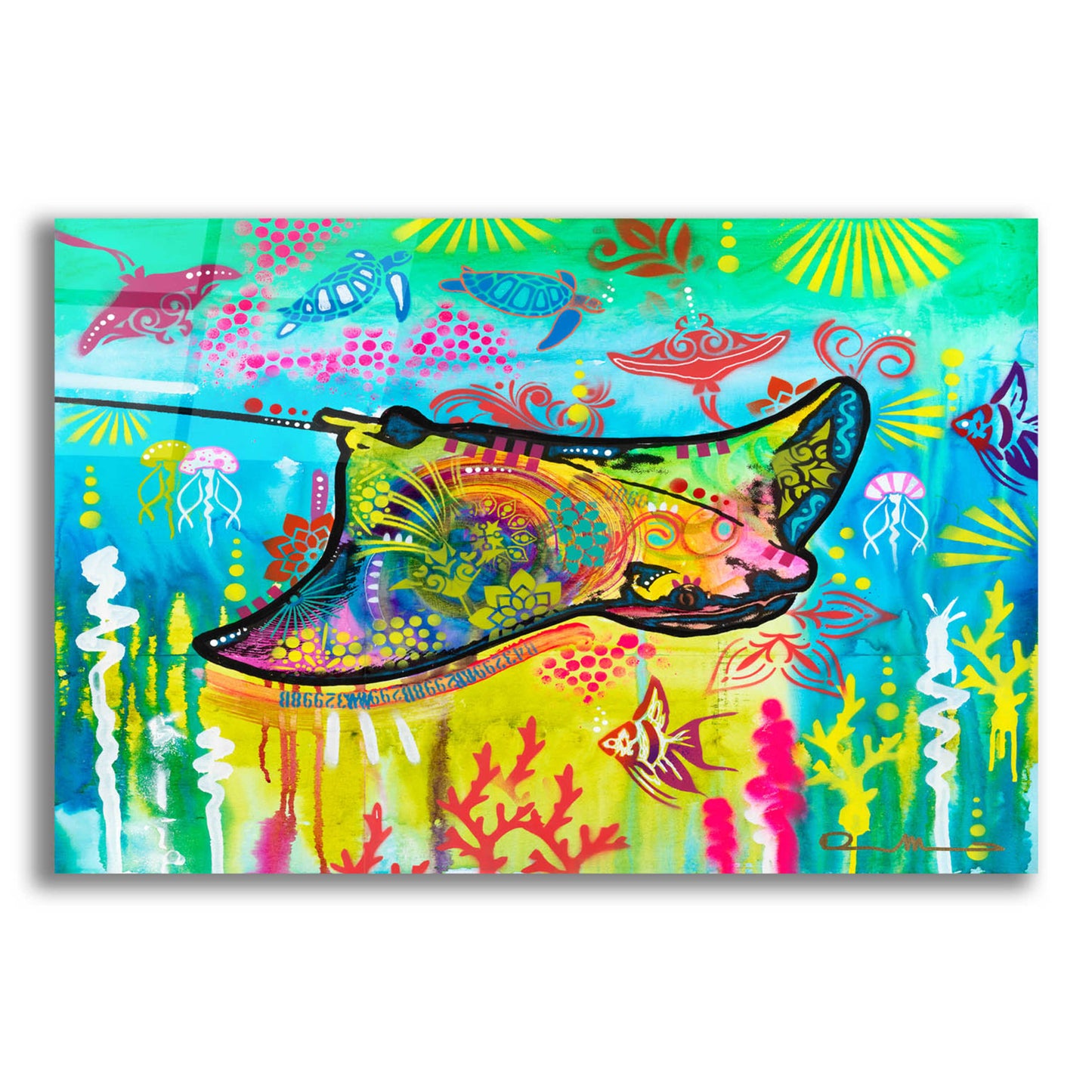 Epic Art 'Sting Ray' by Dean Russo, Acrylic Glass Wall Art,24x16