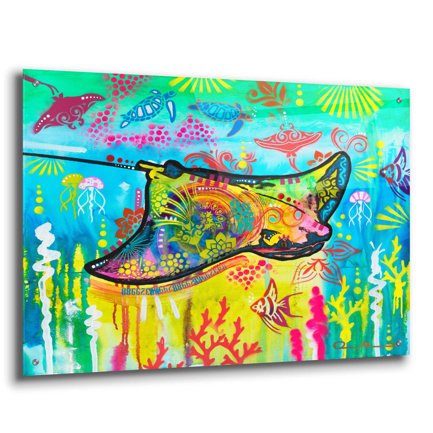 Epic Art 'Sting Ray' by Dean Russo, Acrylic Glass Wall Art,36x24