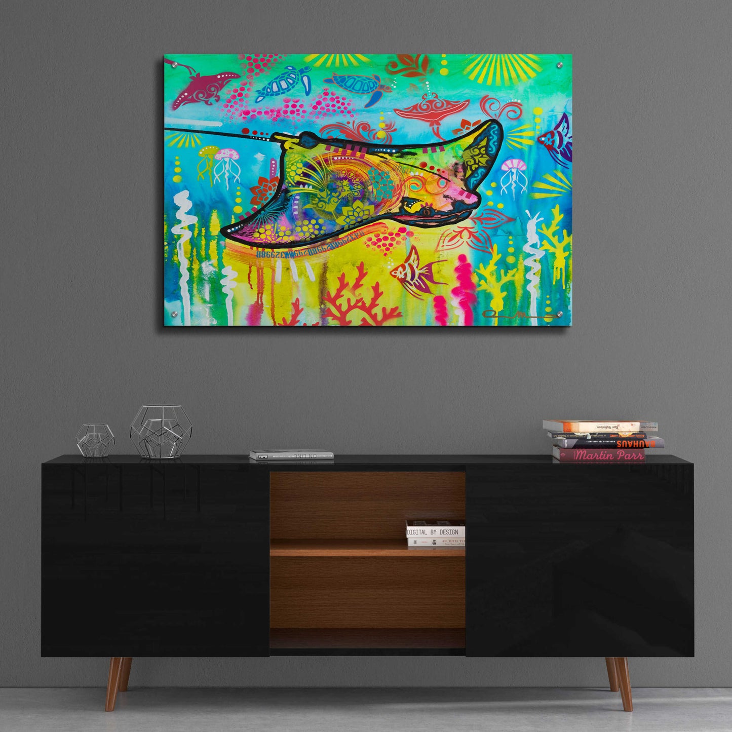 Epic Art 'Sting Ray' by Dean Russo, Acrylic Glass Wall Art,36x24