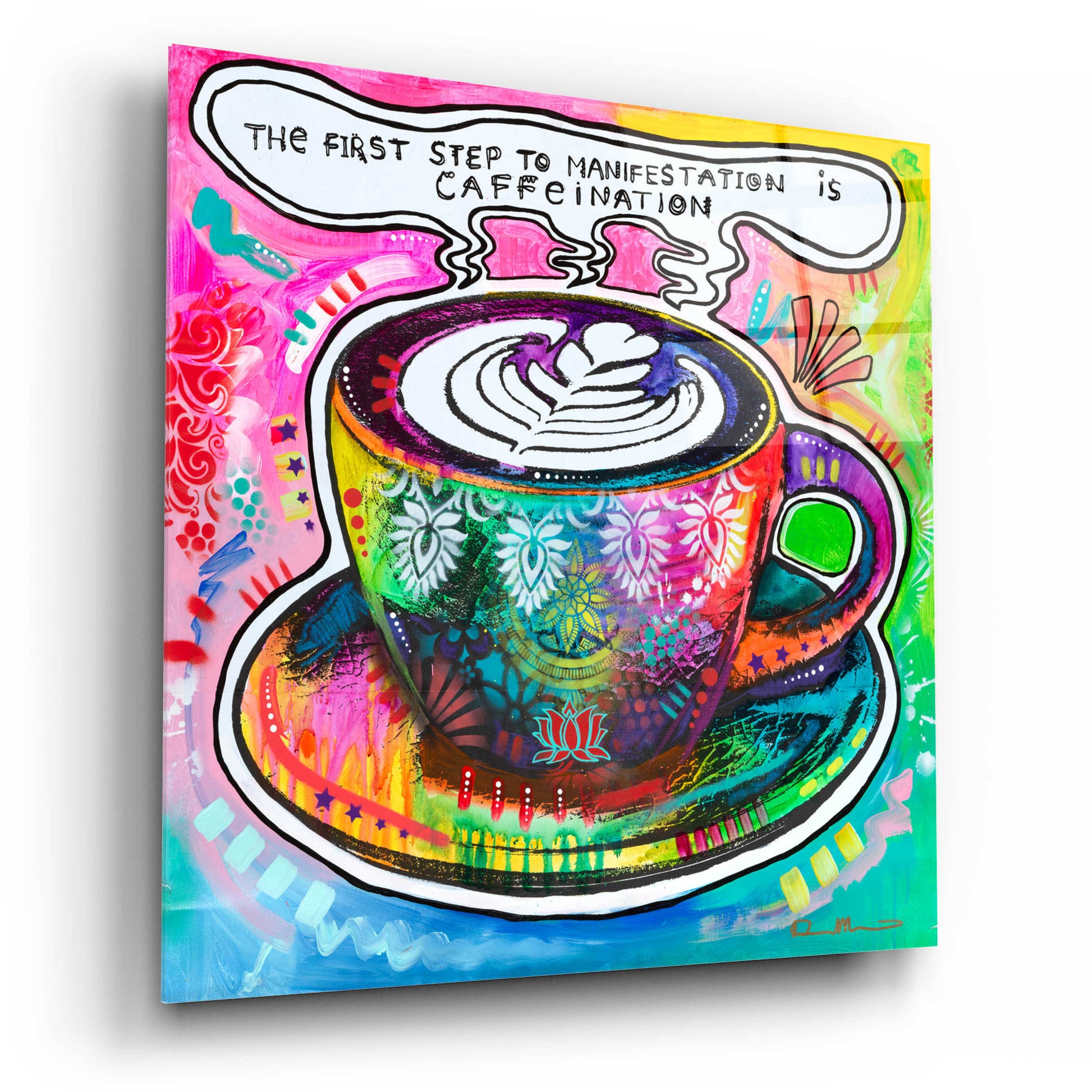 Epic Art 'Caffeination' by Dean Russo, Acrylic Glass Wall Art,12x12