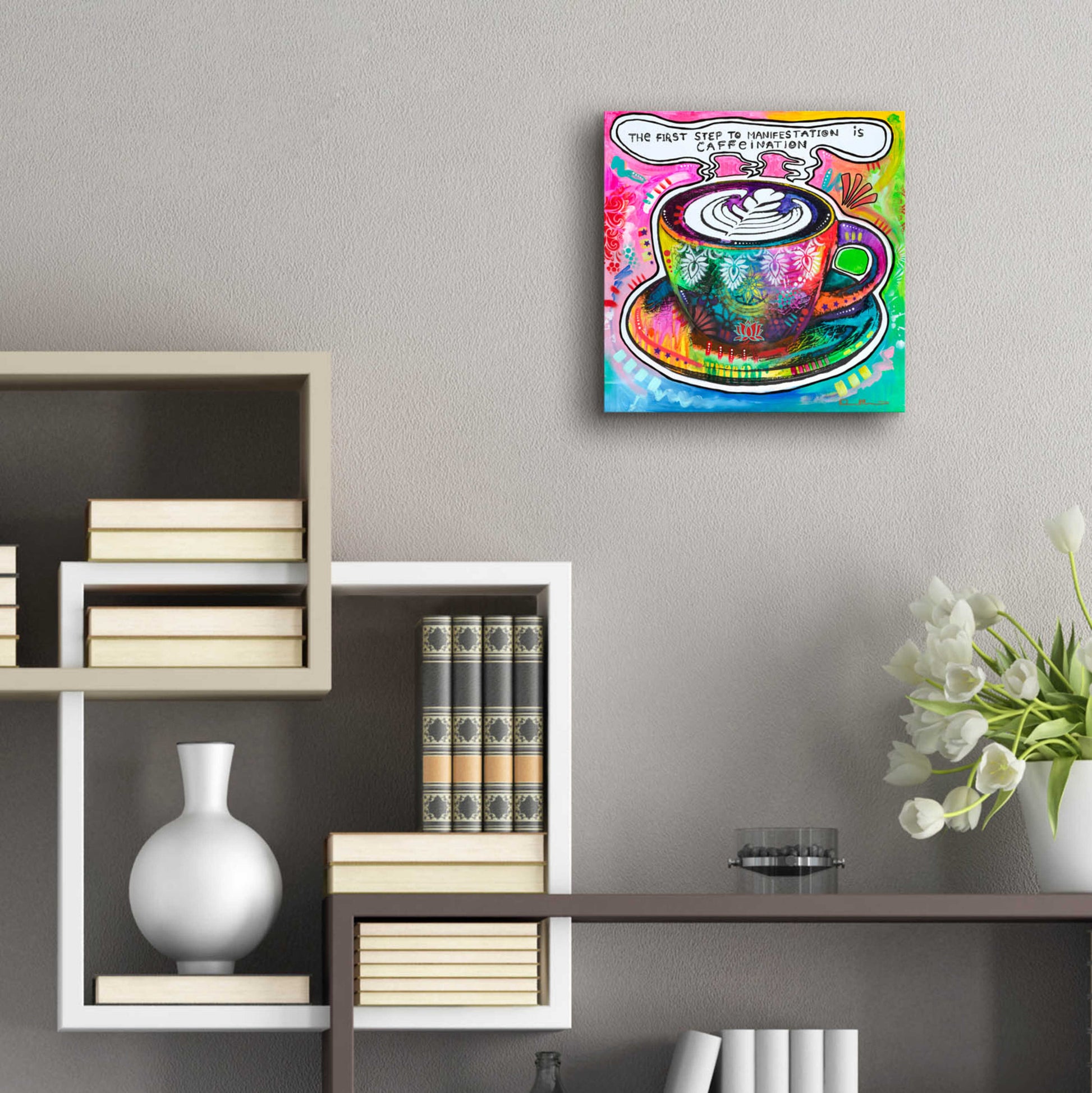 Epic Art 'Caffeination' by Dean Russo, Acrylic Glass Wall Art,12x12