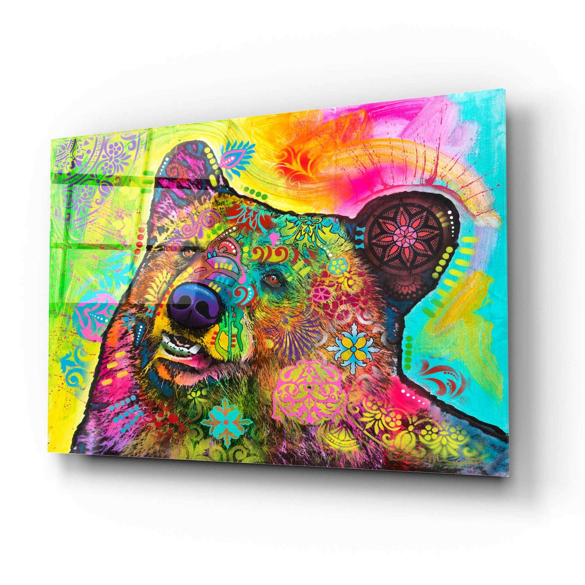 Epic Art 'Hunky Bear 1' by Dean Russo, Acrylic Glass Wall Art,16x12