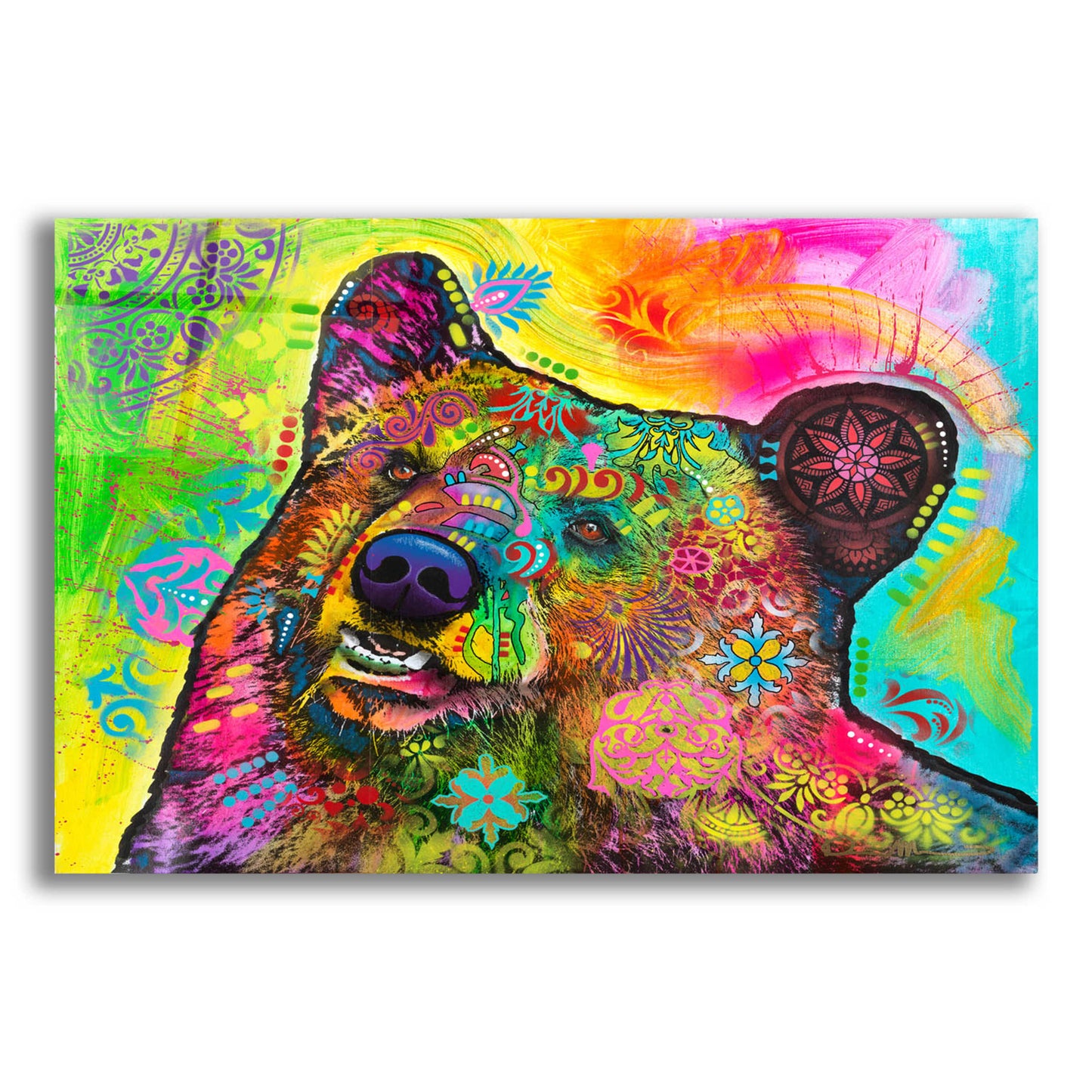 Epic Art 'Hunky Bear 1' by Dean Russo, Acrylic Glass Wall Art,16x12