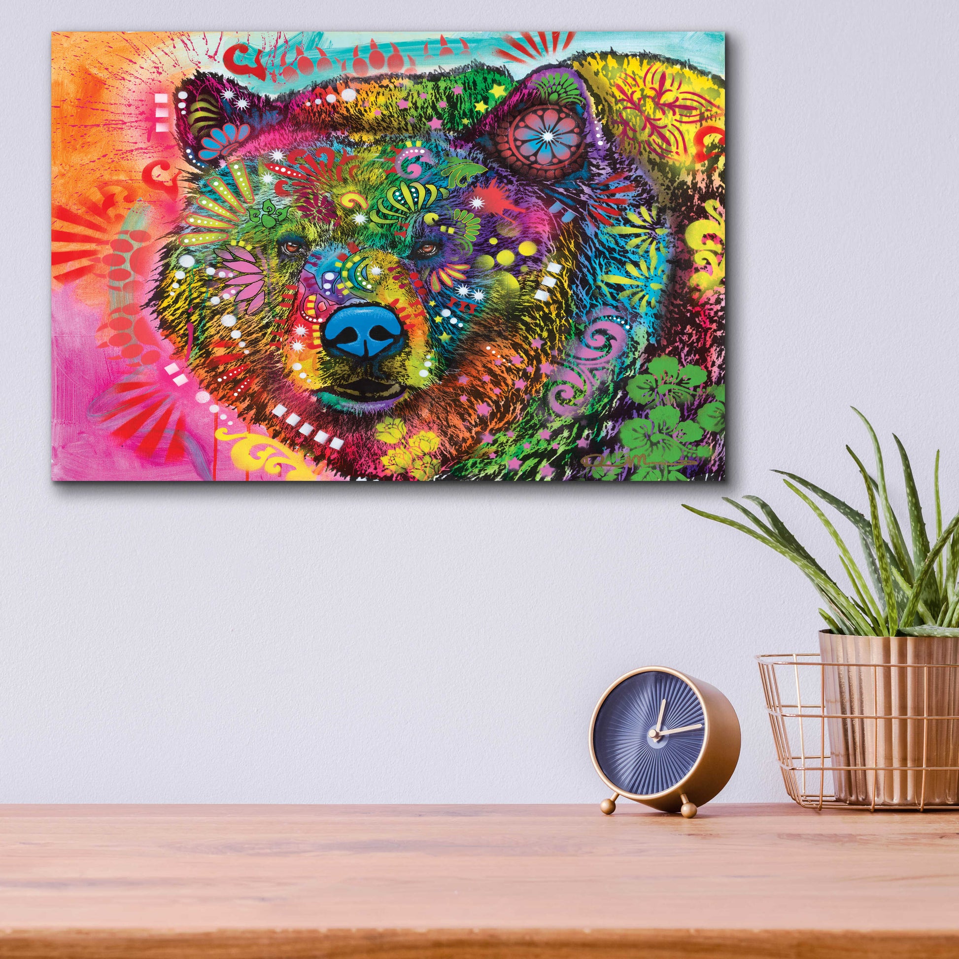 Epic Art 'Hunky Bear 2' by Dean Russo, Acrylic Glass Wall Art,16x12