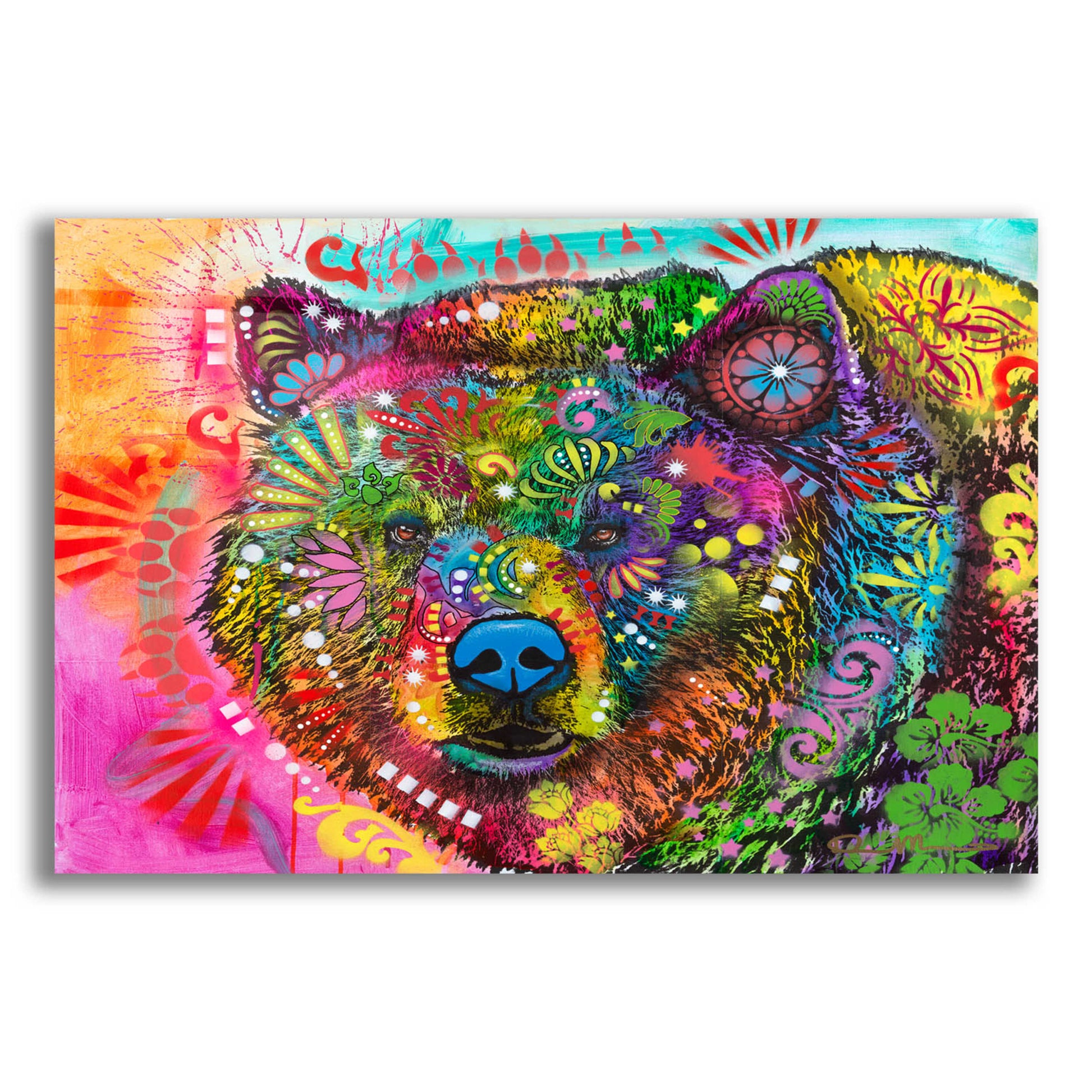 Epic Art 'Hunky Bear 2' by Dean Russo, Acrylic Glass Wall Art,16x12