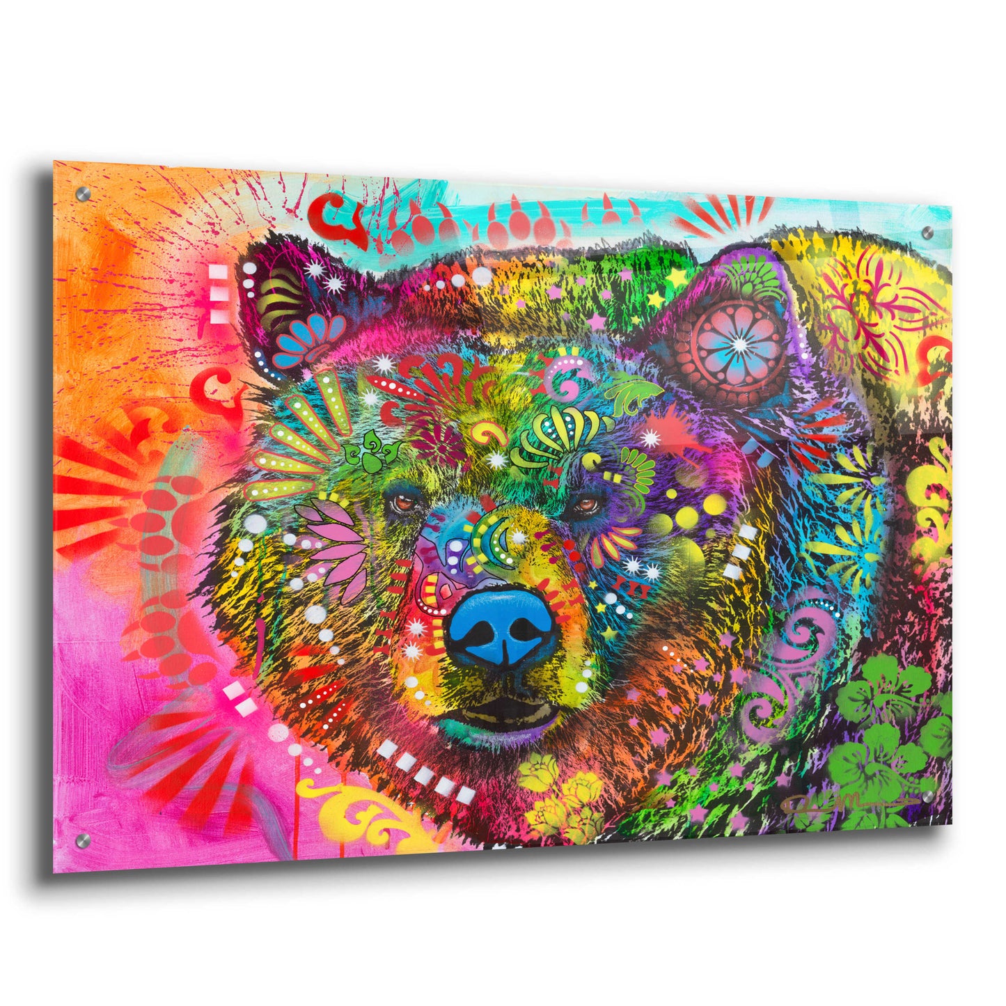 Epic Art 'Hunky Bear 2' by Dean Russo, Acrylic Glass Wall Art,36x24