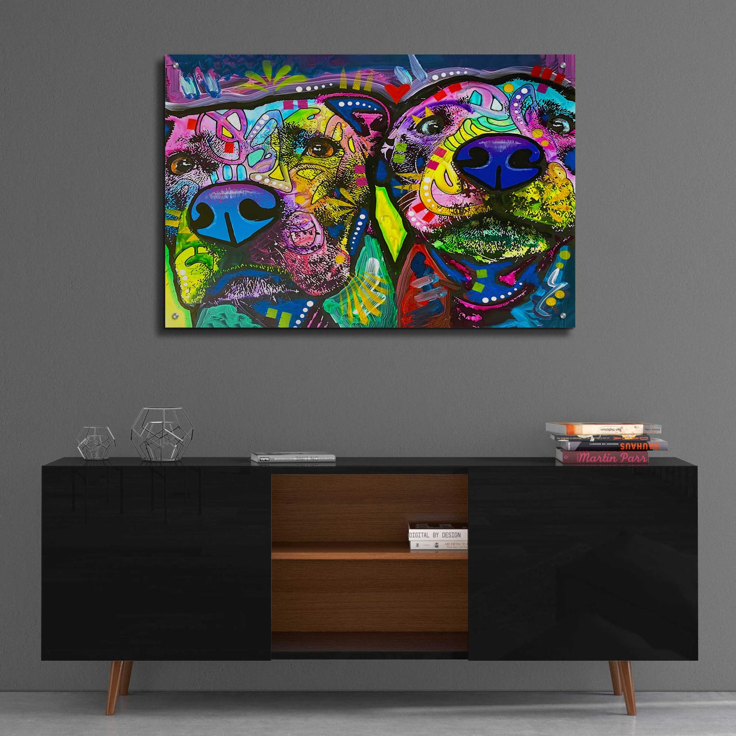 Epic Art 'Double Trouble' by Dean Russo, Acrylic Glass Wall Art,36x24