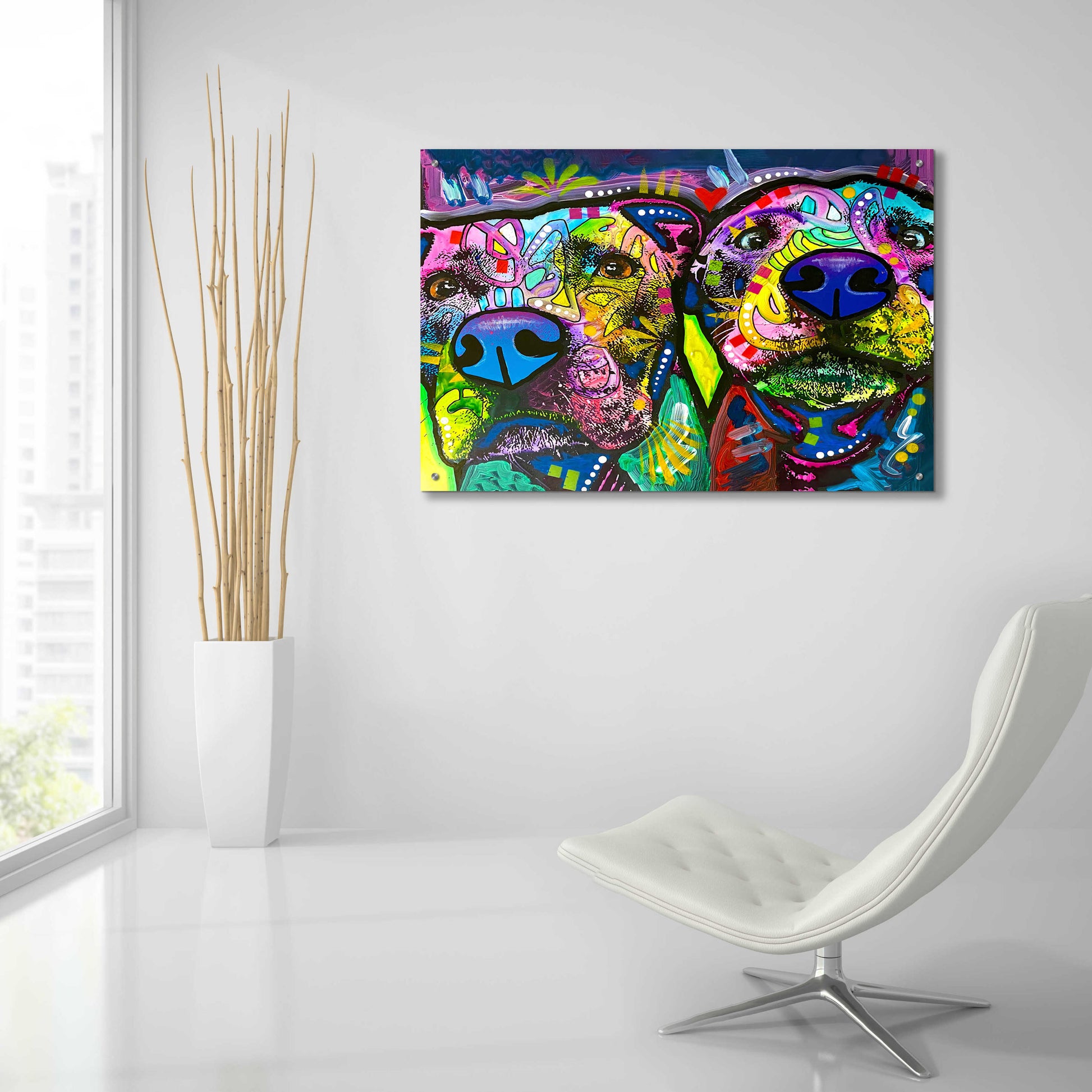 Epic Art 'Double Trouble' by Dean Russo, Acrylic Glass Wall Art,36x24