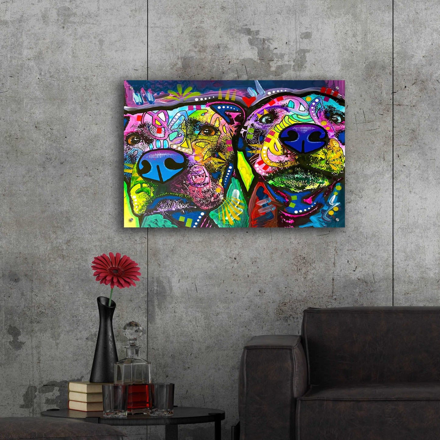 Epic Art 'Double Trouble' by Dean Russo, Acrylic Glass Wall Art,36x24