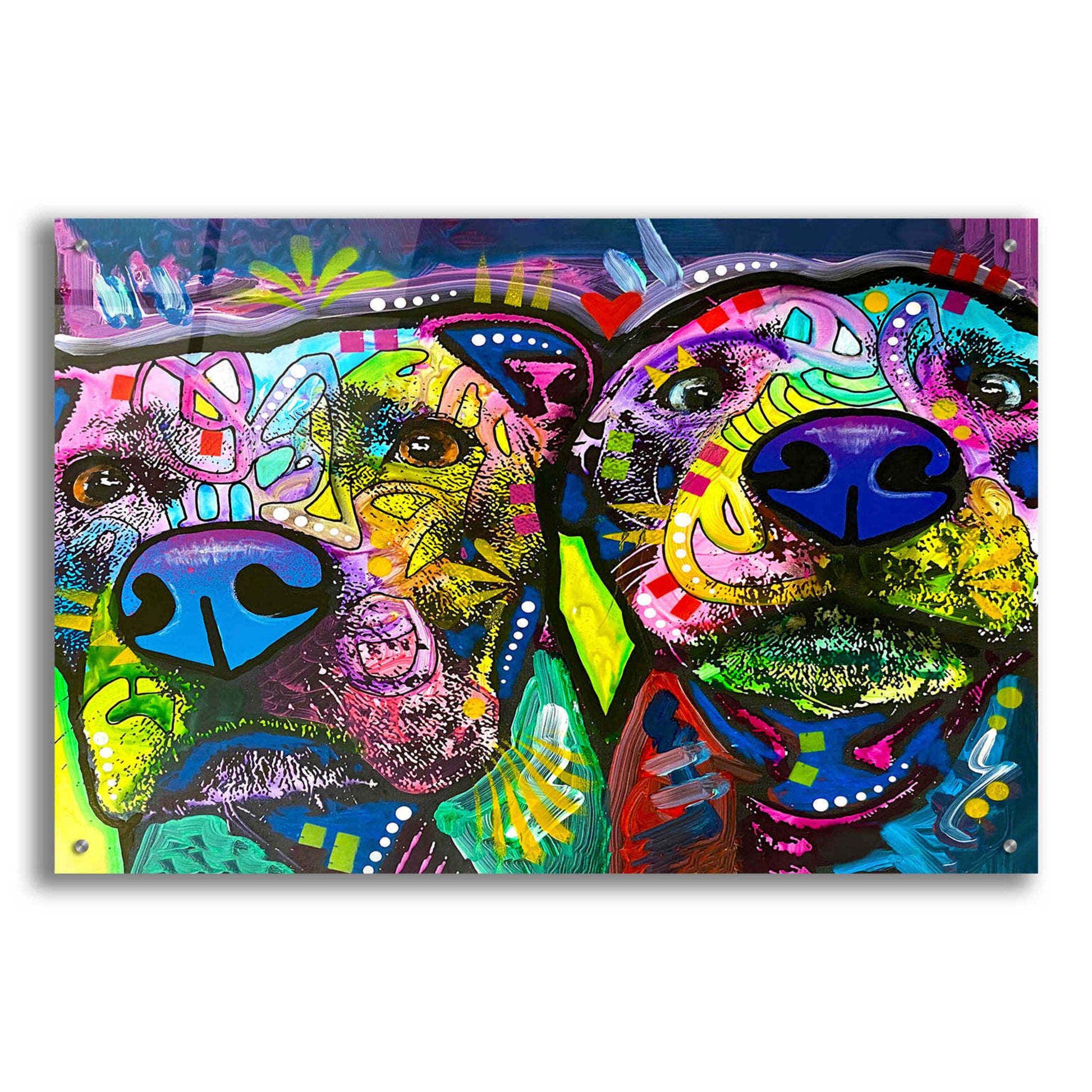 Epic Art 'Double Trouble' by Dean Russo, Acrylic Glass Wall Art,36x24