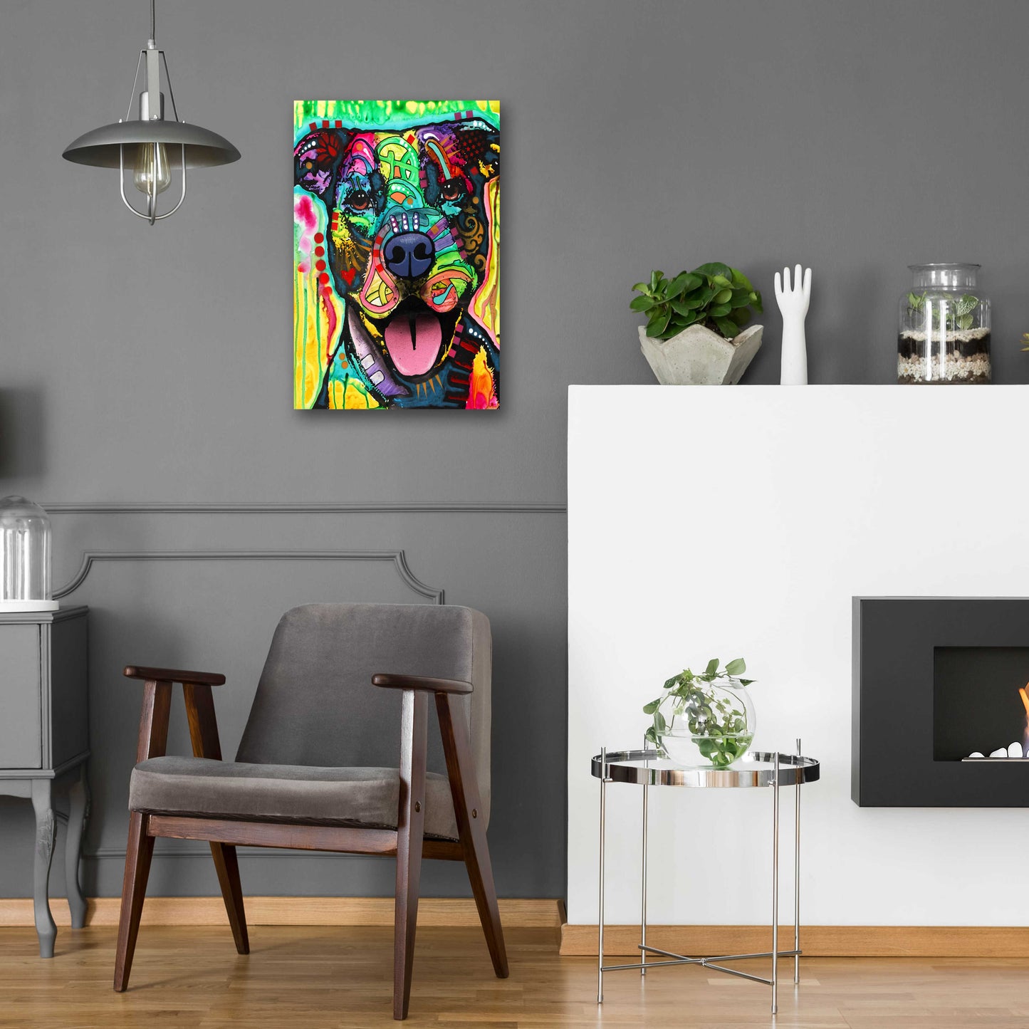 Epic Art 'Exceptional Pittie' by Dean Russo, Acrylic Glass Wall Art,16x24