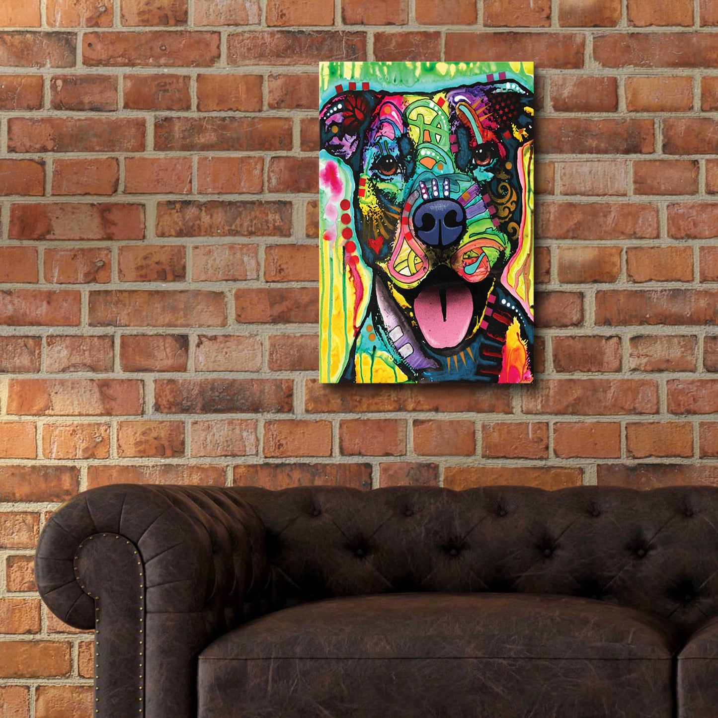 Epic Art 'Exceptional Pittie' by Dean Russo, Acrylic Glass Wall Art,16x24