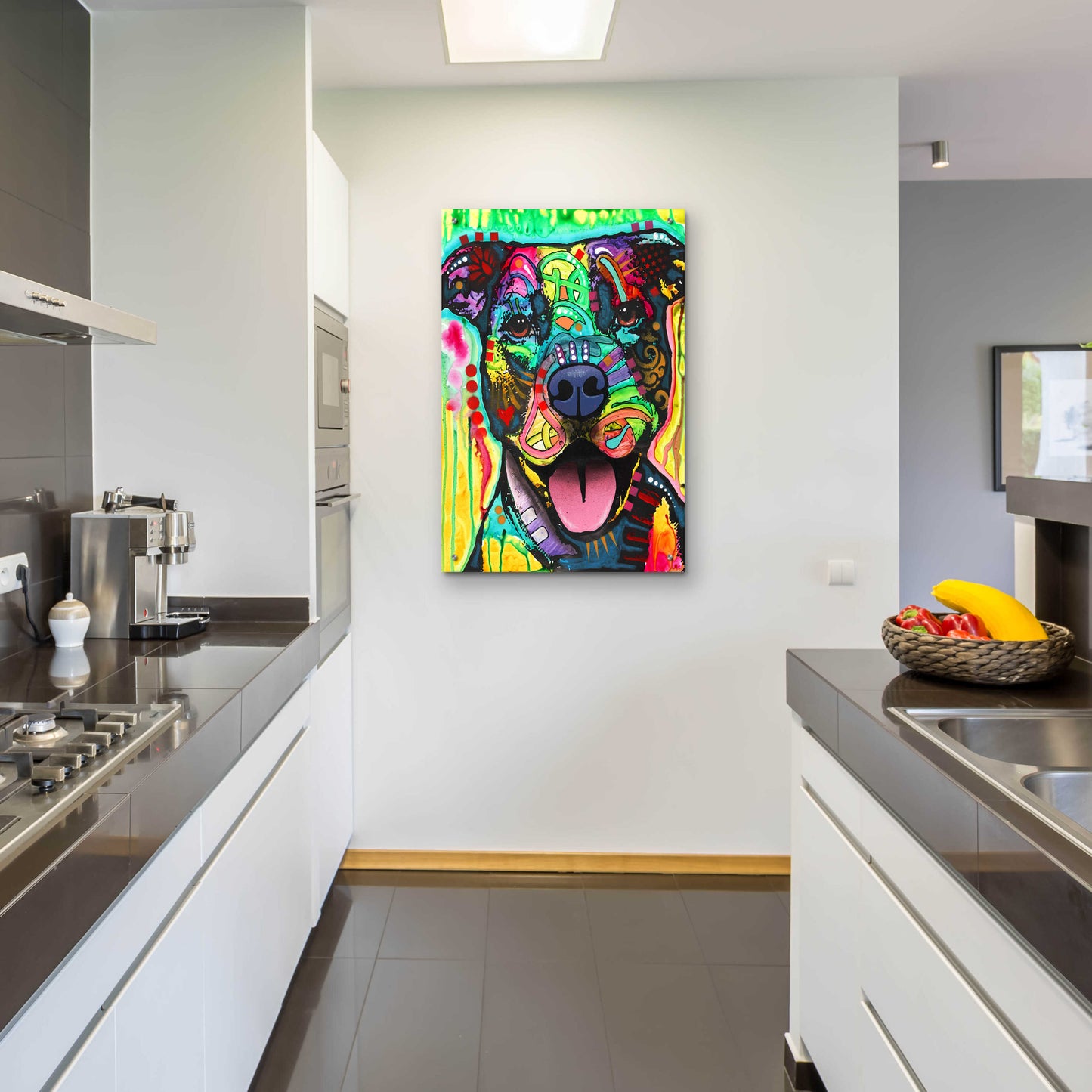 Epic Art 'Exceptional Pittie' by Dean Russo, Acrylic Glass Wall Art,24x36