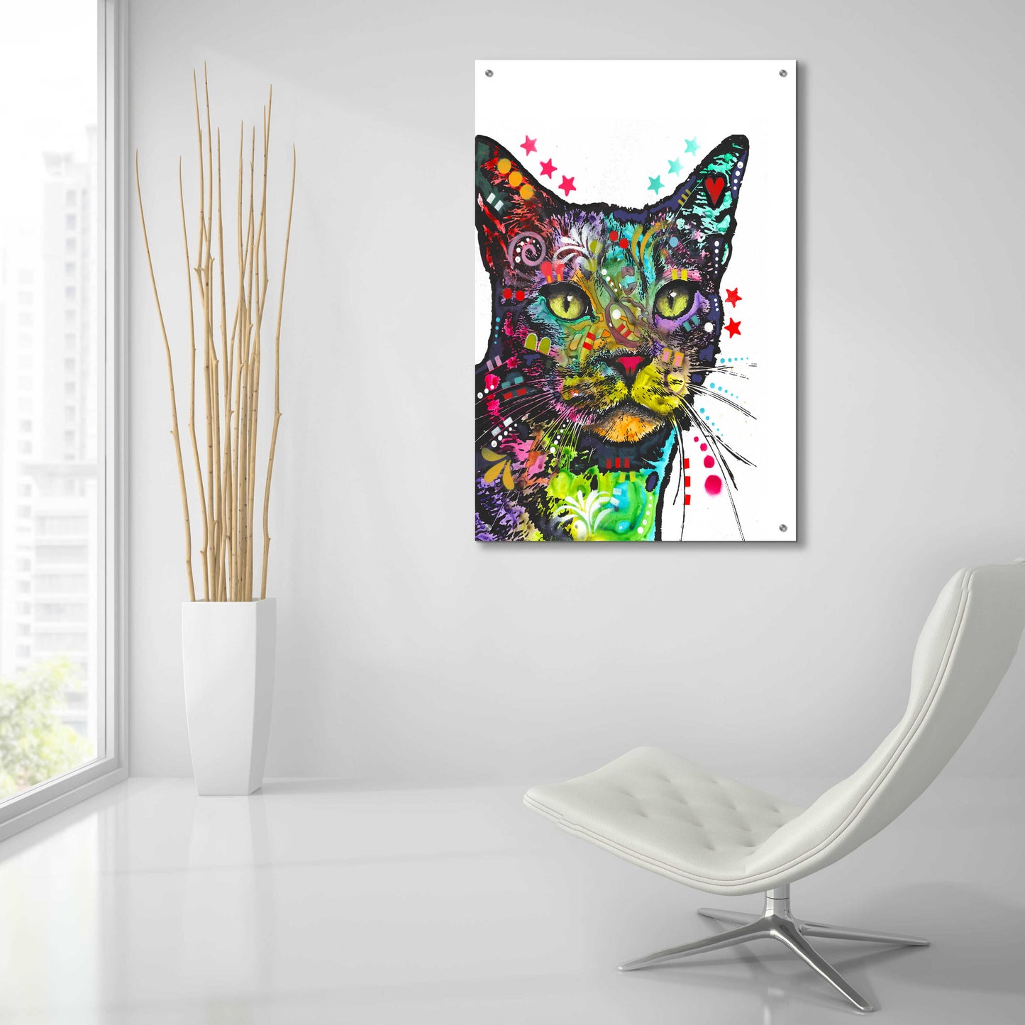 Epic Art 'Green Eyes' by Dean Russo, Acrylic Glass Wall Art,24x36