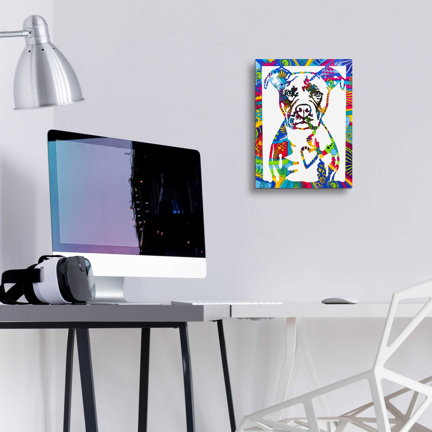 Epic Art 'Heart Pittie' by Dean Russo, Acrylic Glass Wall Art,12x16