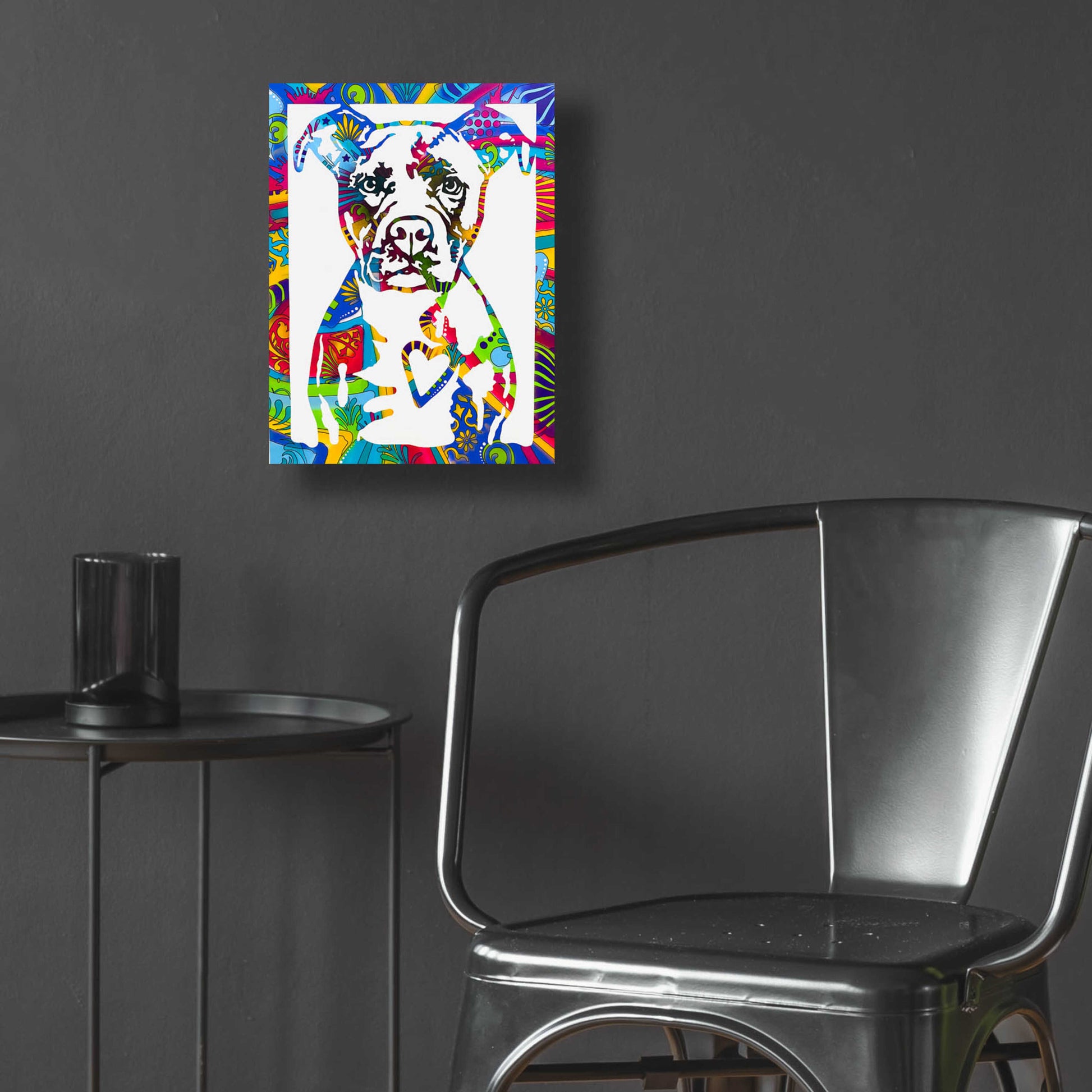 Epic Art 'Heart Pittie' by Dean Russo, Acrylic Glass Wall Art,12x16