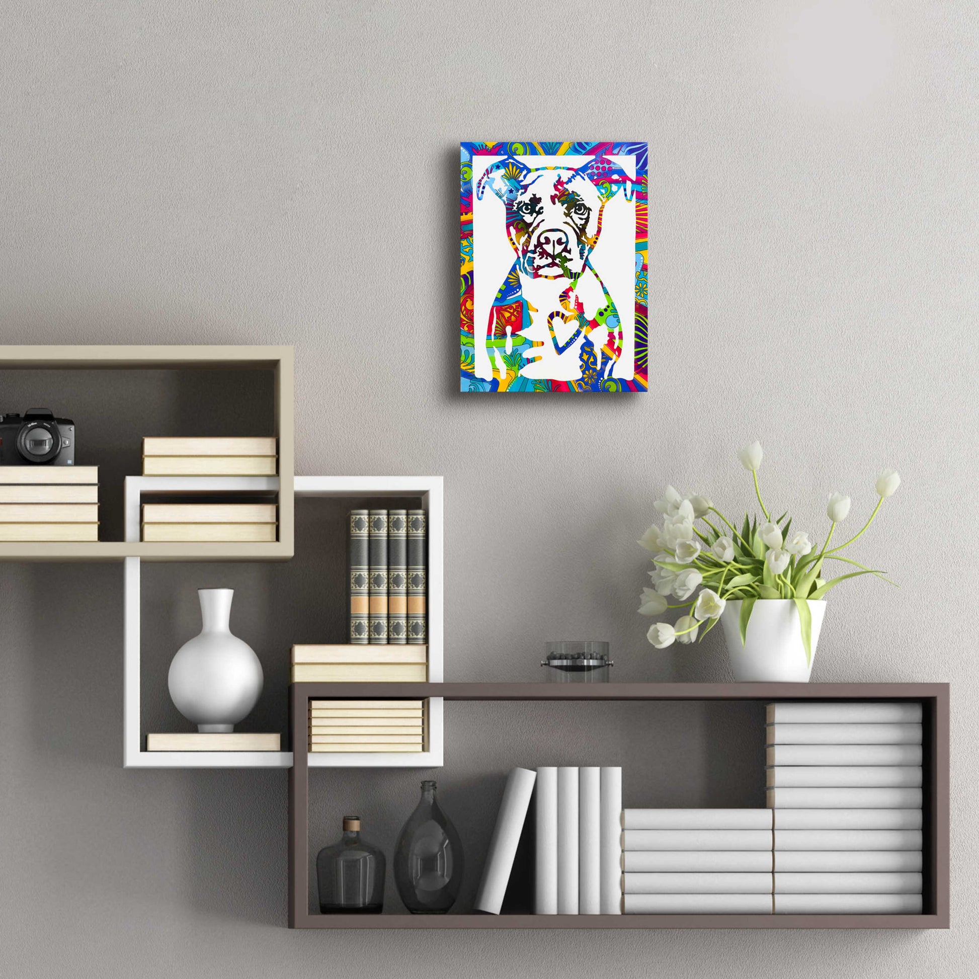 Epic Art 'Heart Pittie' by Dean Russo, Acrylic Glass Wall Art,12x16