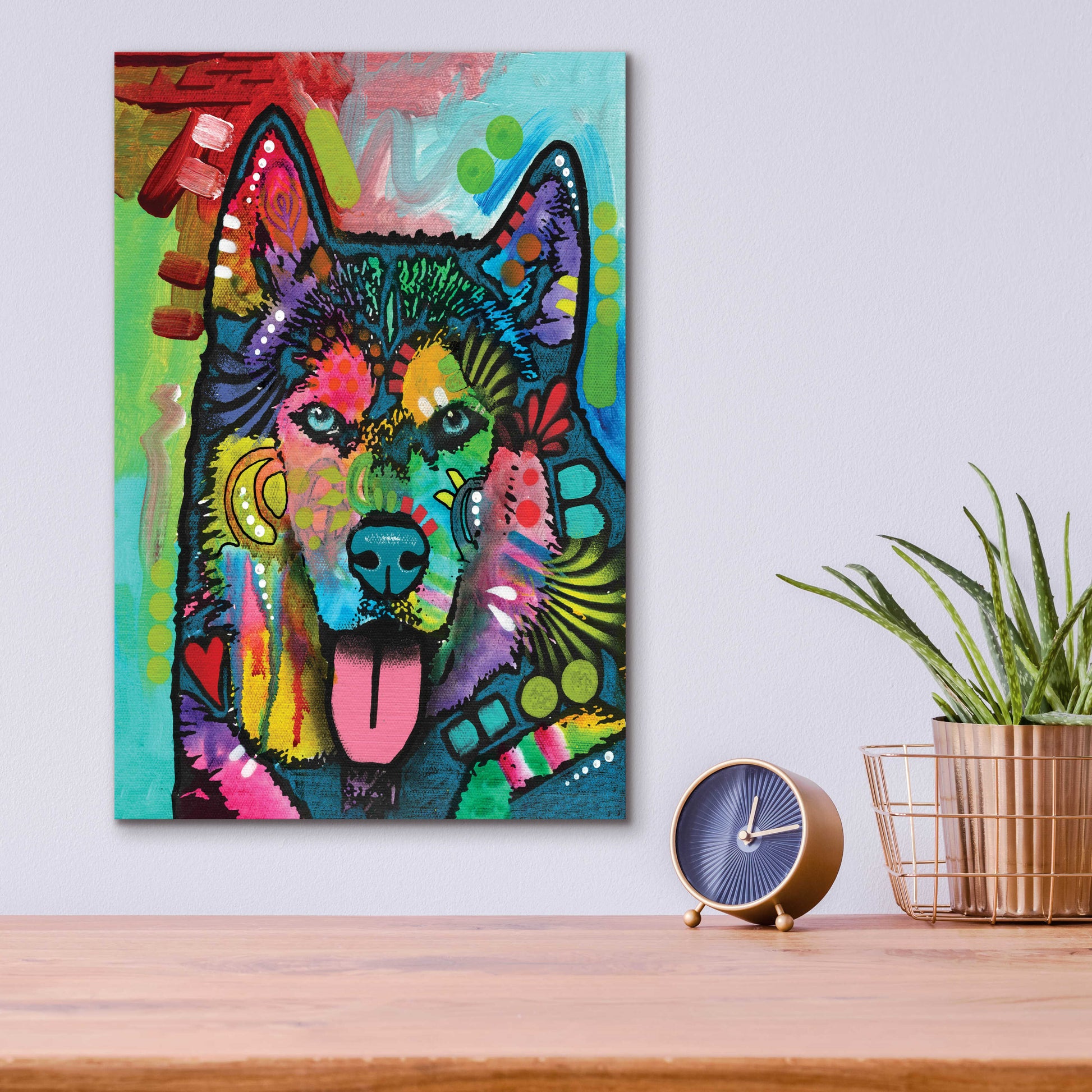 Epic Art 'Husky' by Dean Russo, Acrylic Glass Wall Art,12x16