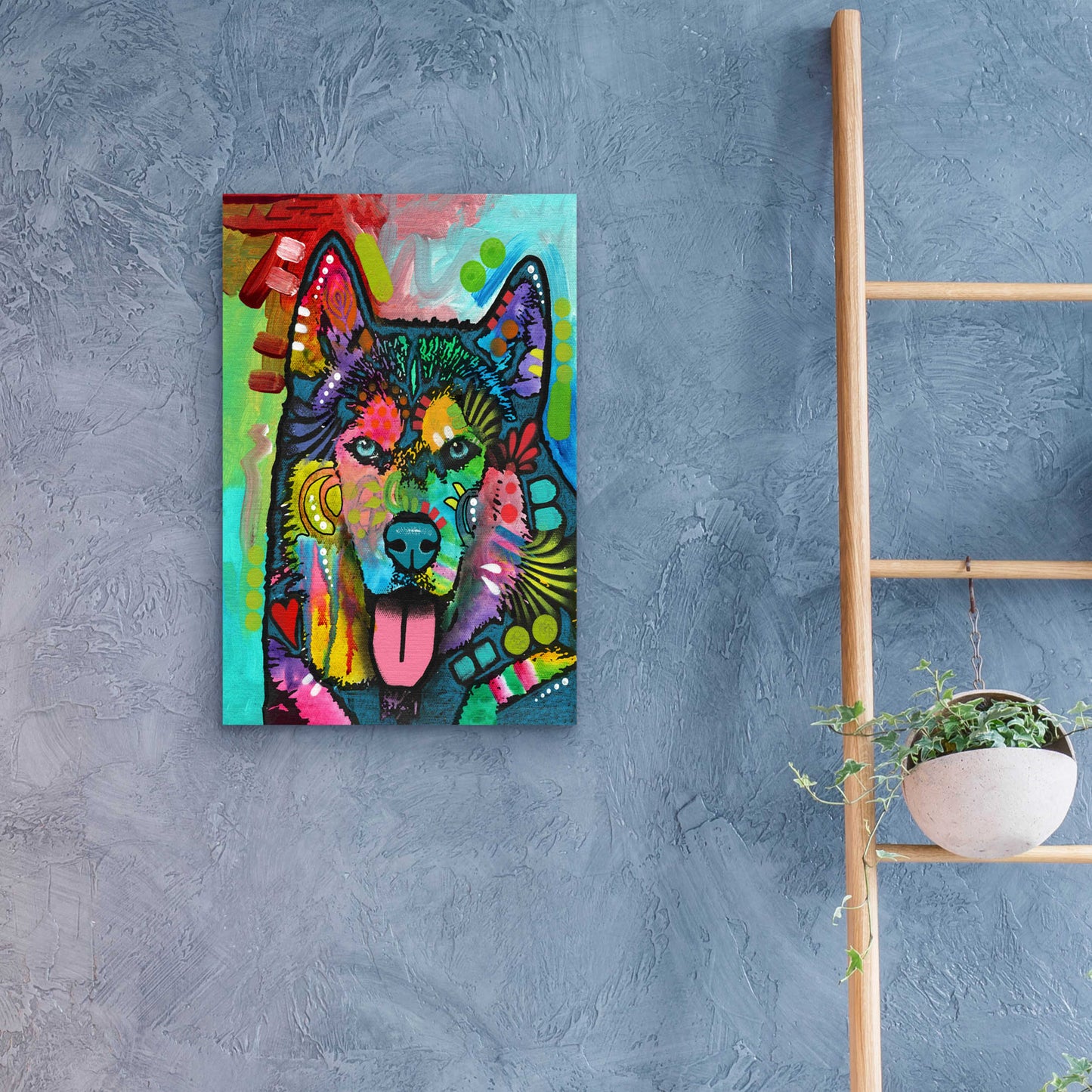 Epic Art 'Husky' by Dean Russo, Acrylic Glass Wall Art,16x24