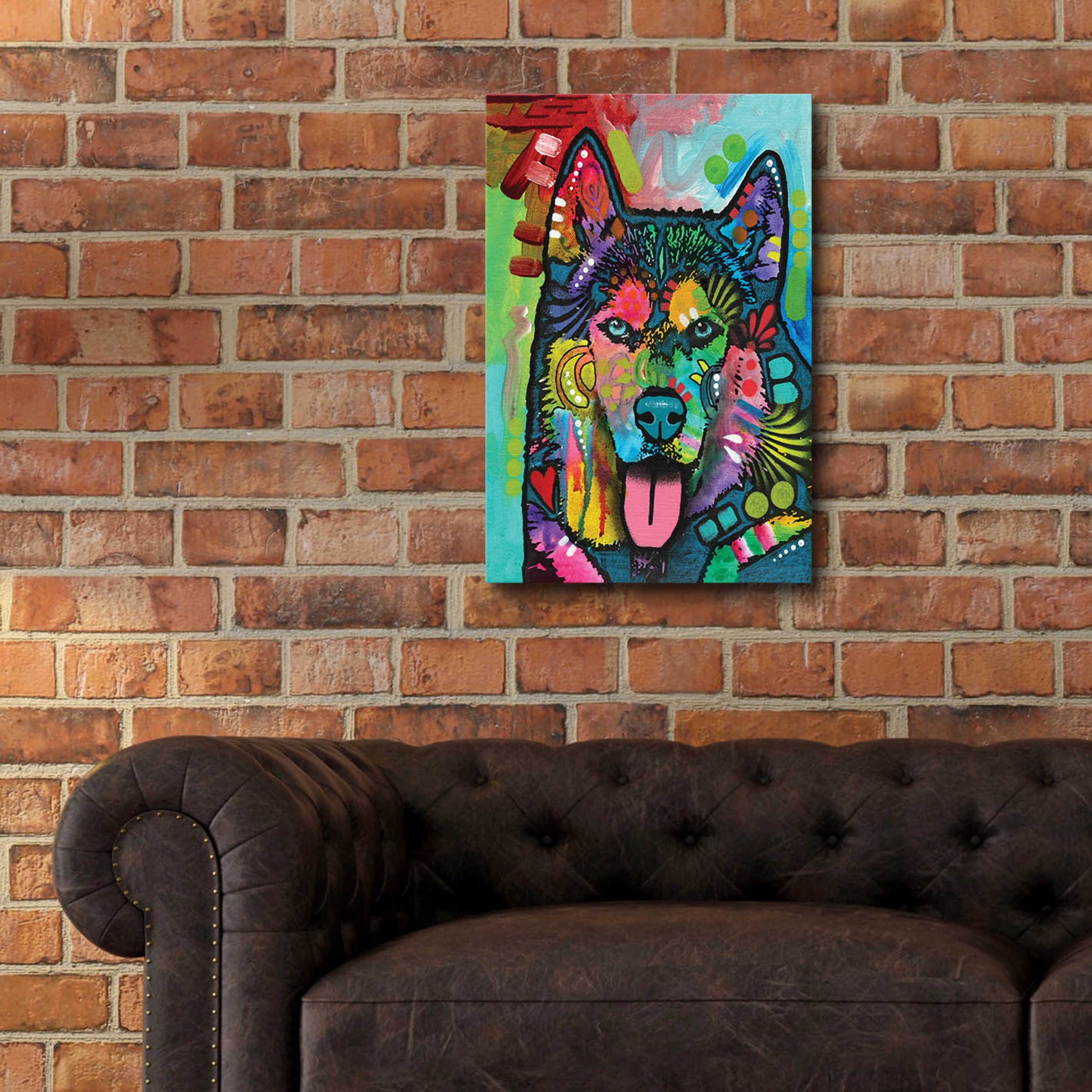 Epic Art 'Husky' by Dean Russo, Acrylic Glass Wall Art,16x24