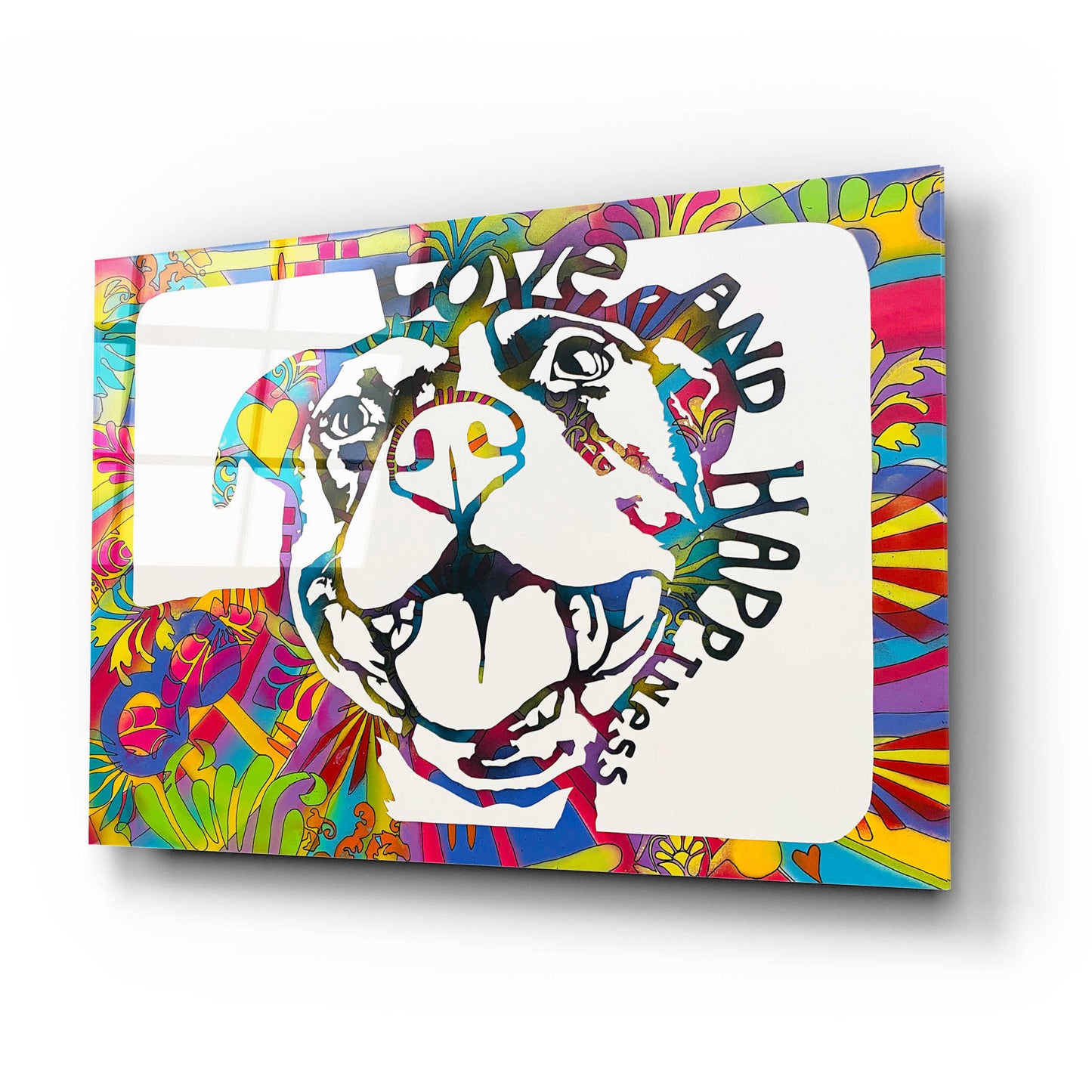 Epic Art 'Love And Hapiness' by Dean Russo, Acrylic Glass Wall Art,24x16