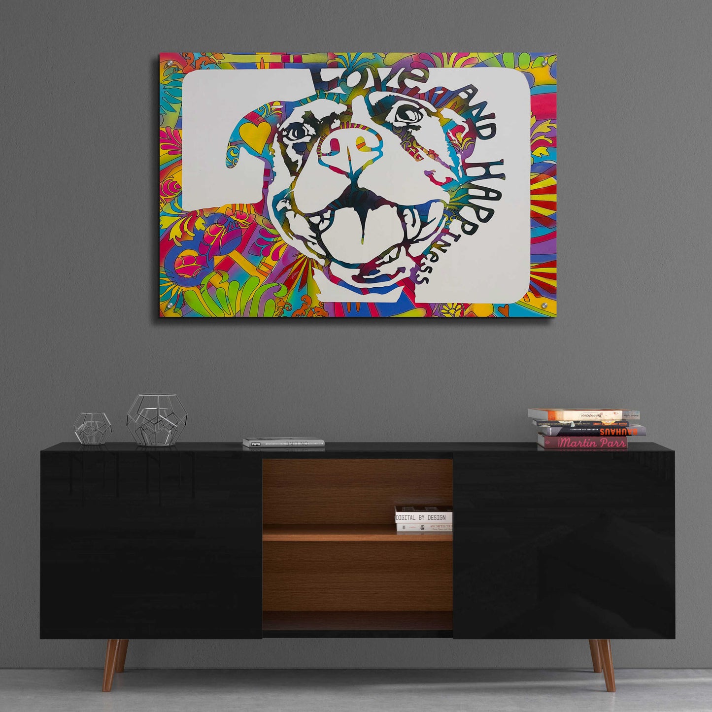 Epic Art 'Love And Hapiness' by Dean Russo, Acrylic Glass Wall Art,36x24