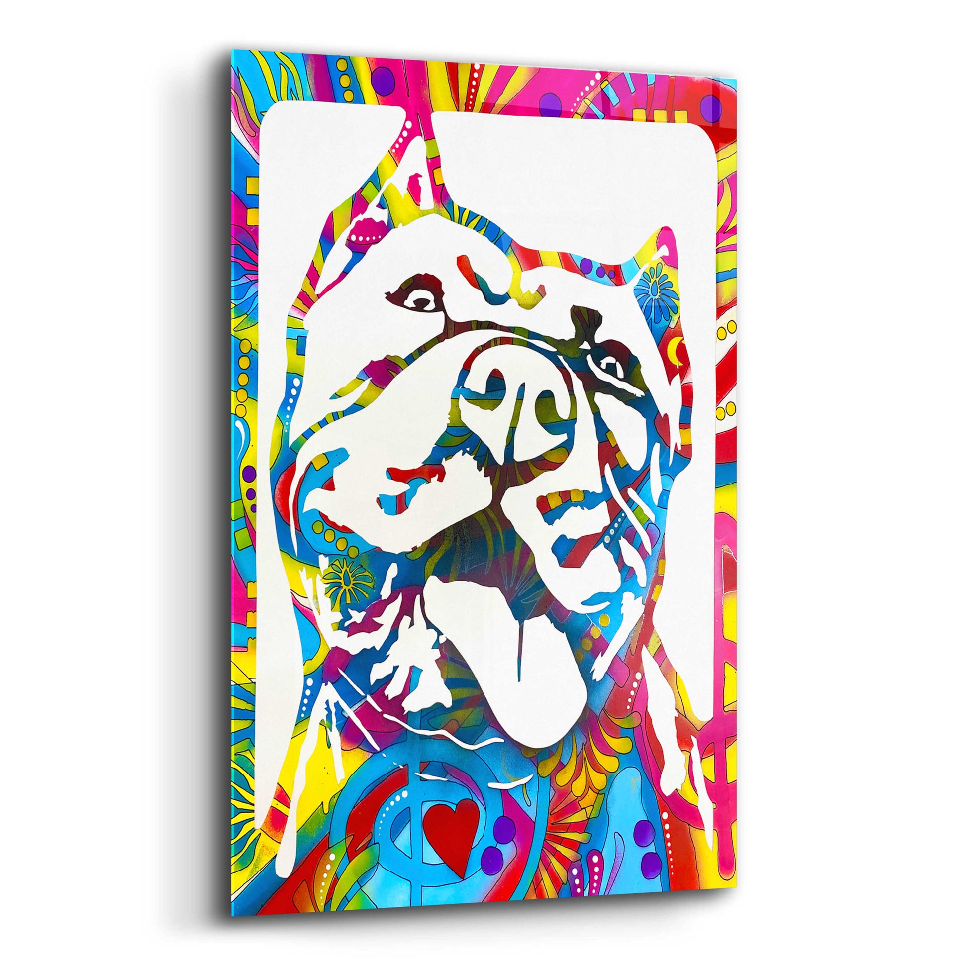 Epic Art 'Love Pittie' by Dean Russo, Acrylic Glass Wall Art,12x16