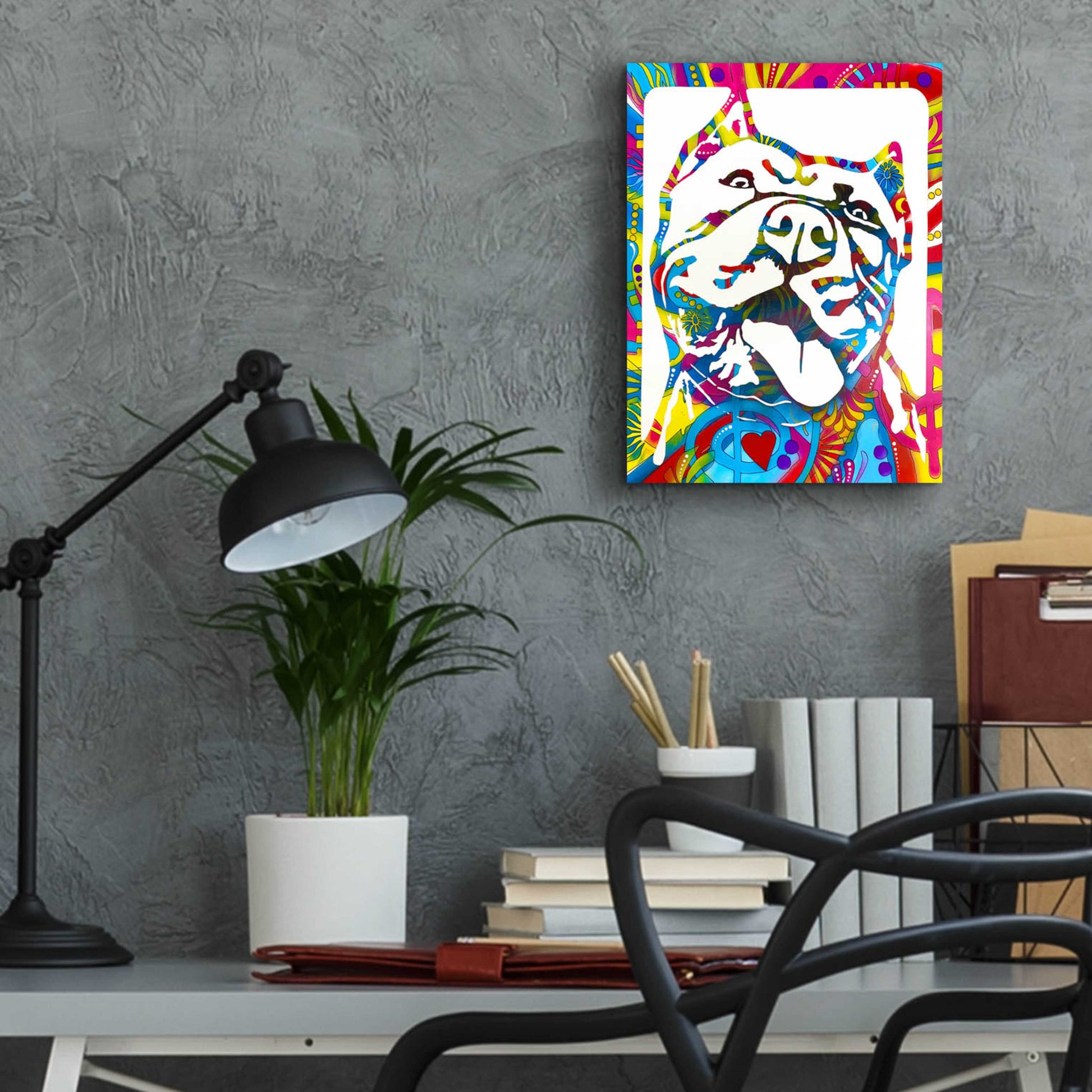 Epic Art 'Love Pittie' by Dean Russo, Acrylic Glass Wall Art,12x16