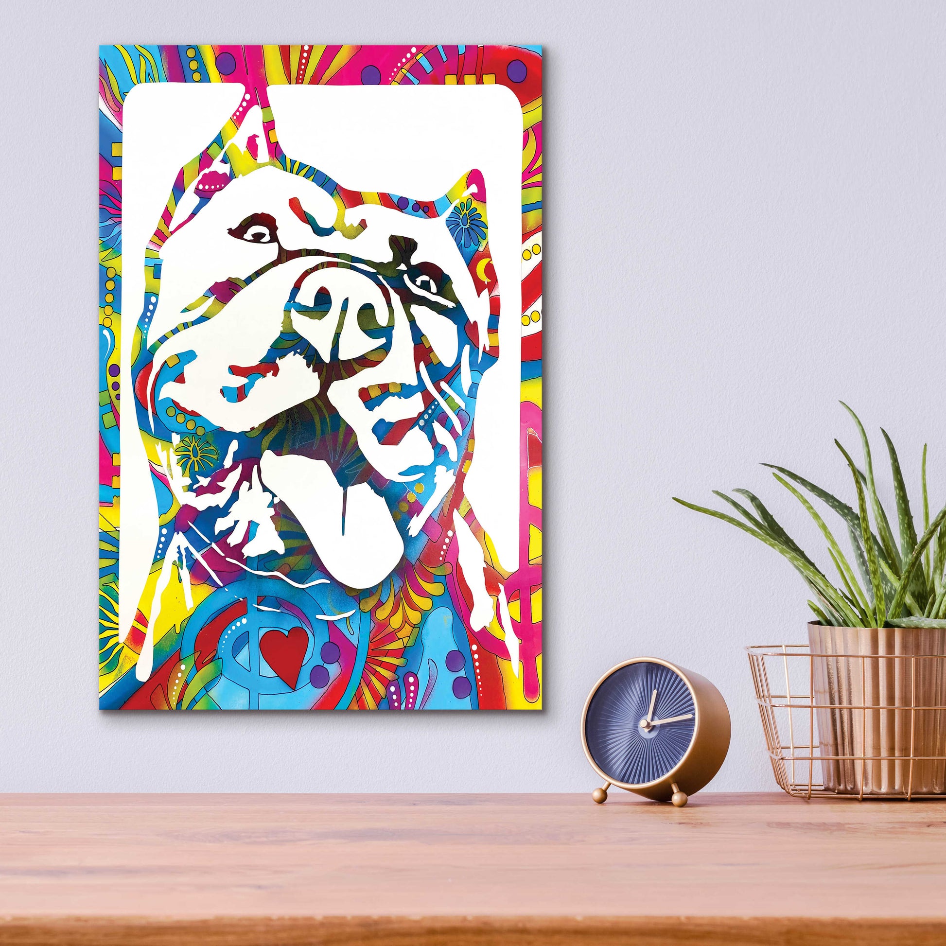 Epic Art 'Love Pittie' by Dean Russo, Acrylic Glass Wall Art,12x16