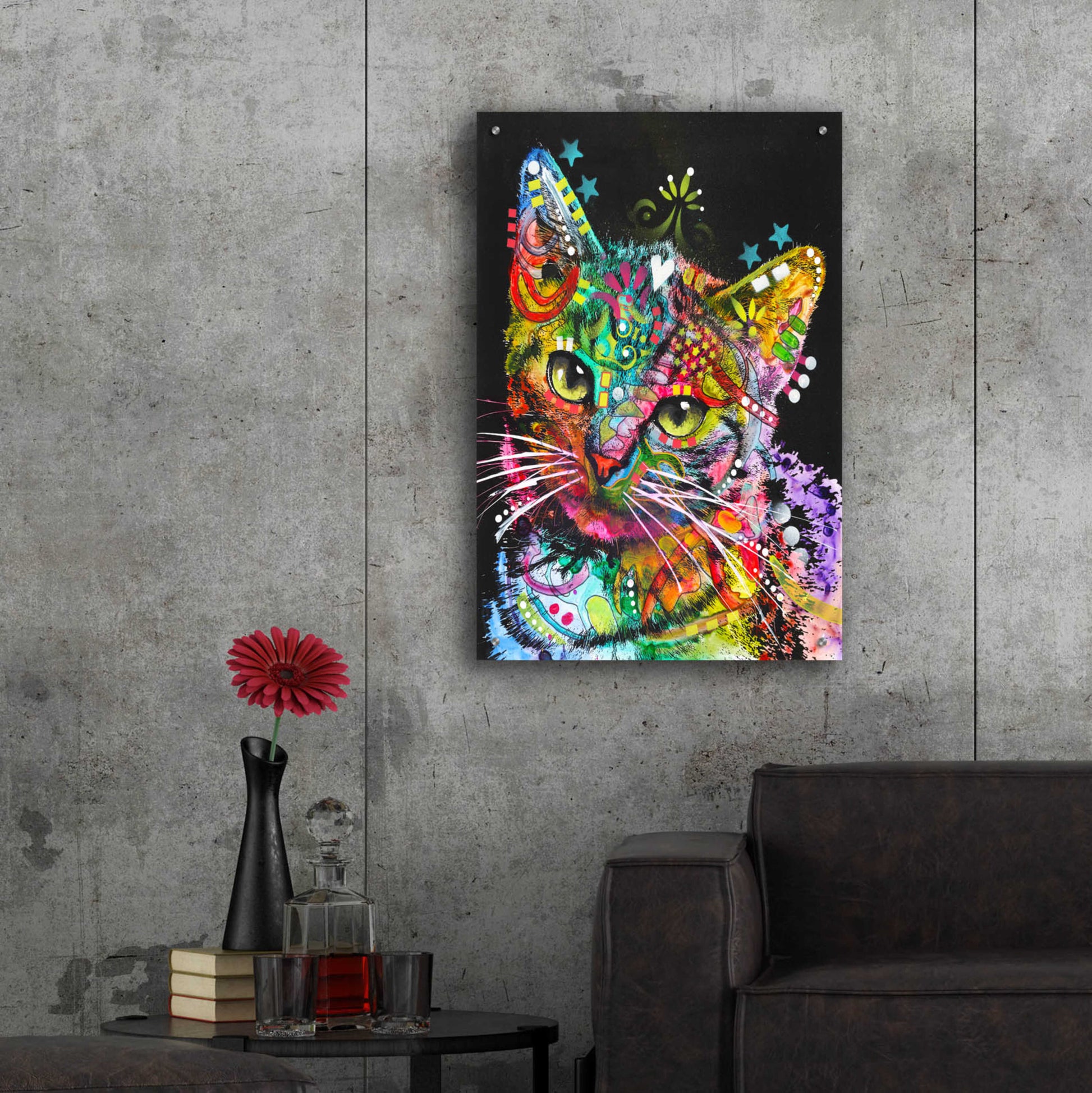 Epic Art 'Star Kitten' by Dean Russo, Acrylic Glass Wall Art,24x36