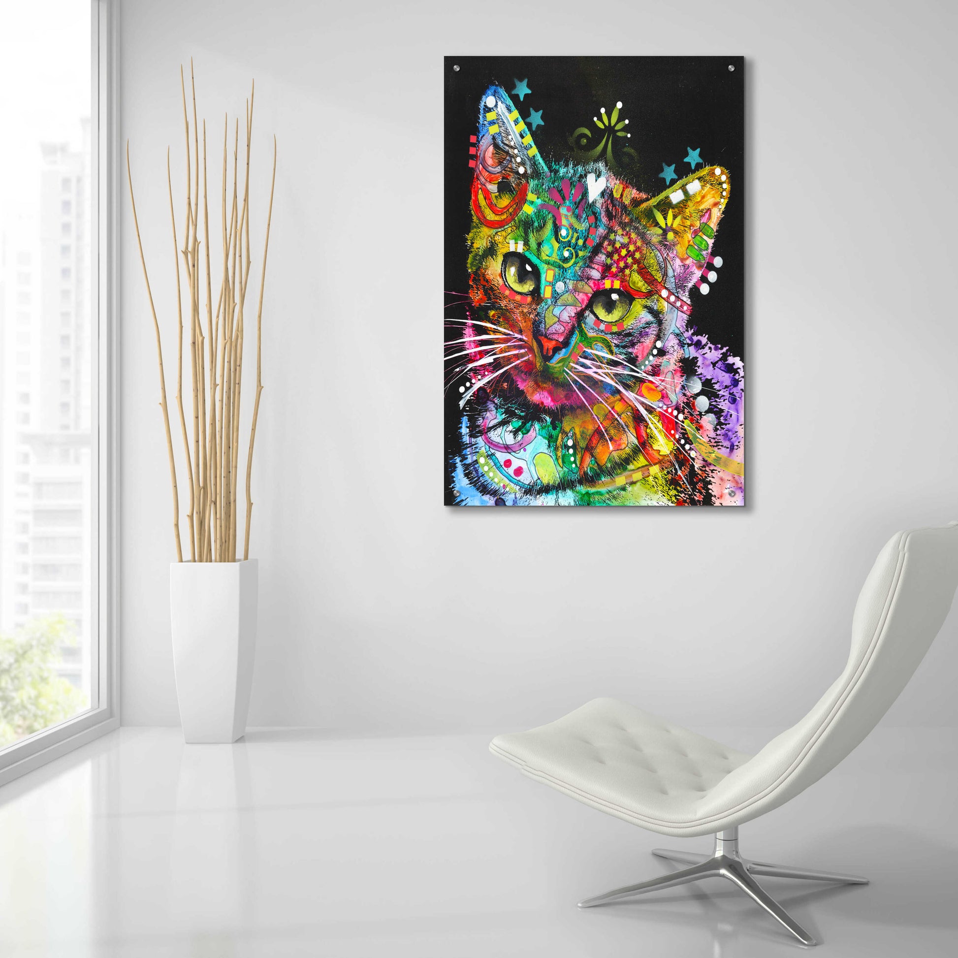 Epic Art 'Star Kitten' by Dean Russo, Acrylic Glass Wall Art,24x36