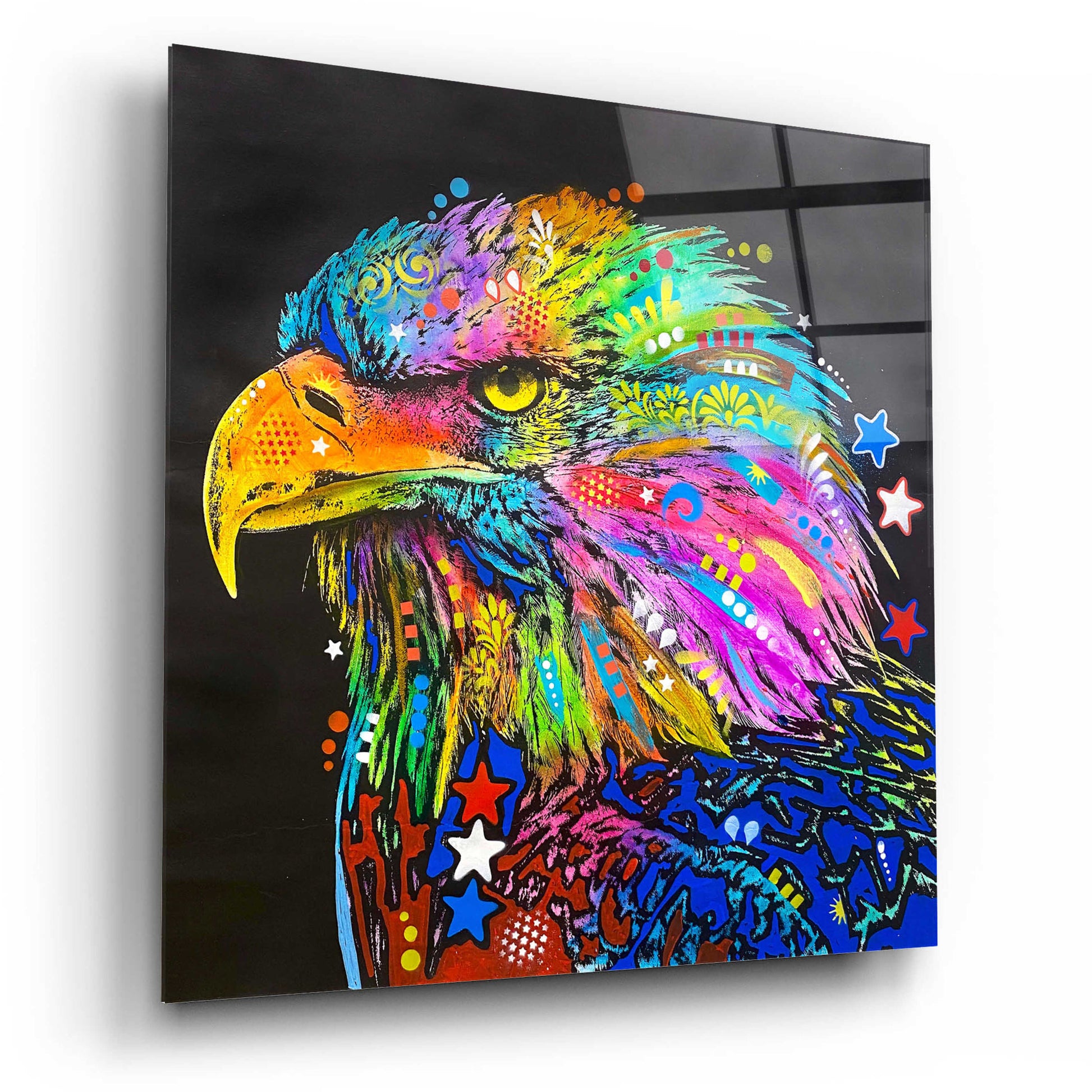 Epic Art 'Bald Eagle' by Dean Russo, Acrylic Glass Wall Art,12x12