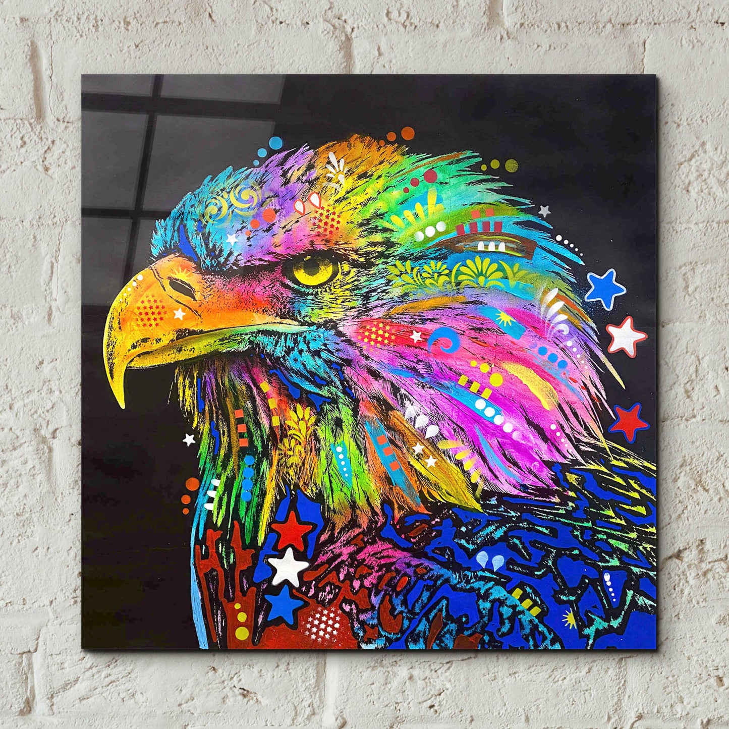 Epic Art 'Bald Eagle' by Dean Russo, Acrylic Glass Wall Art,12x12