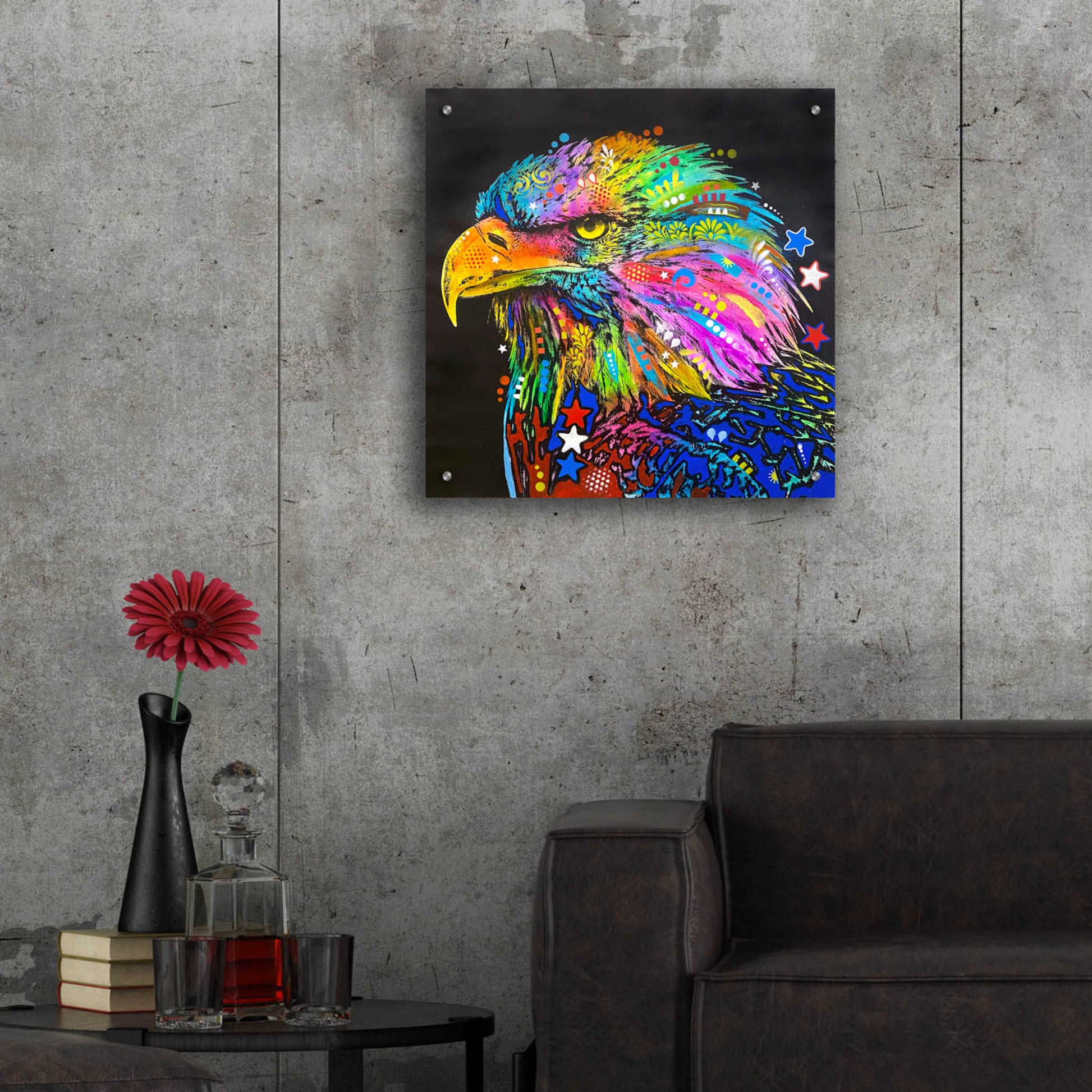 Epic Art 'Bald Eagle' by Dean Russo, Acrylic Glass Wall Art,24x24