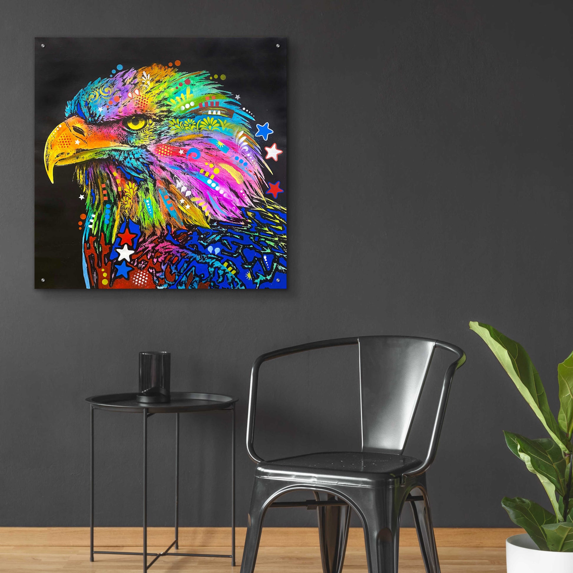 Epic Art 'Bald Eagle' by Dean Russo, Acrylic Glass Wall Art,36x36