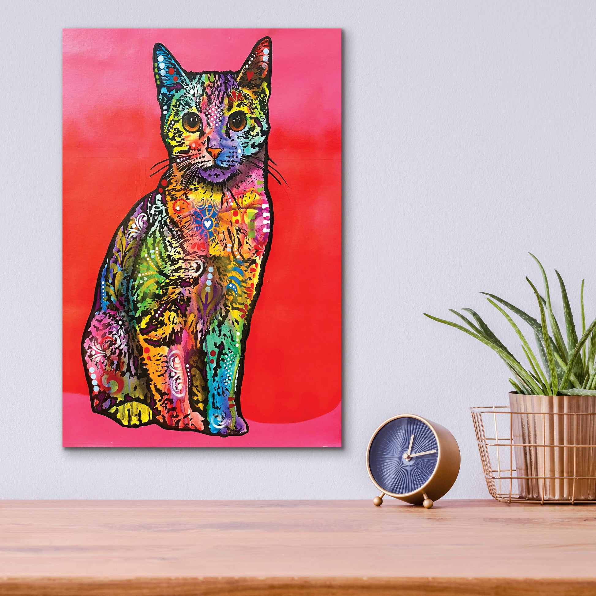 Epic Art 'Loving Cat' by Dean Russo, Acrylic Glass Wall Art,12x16