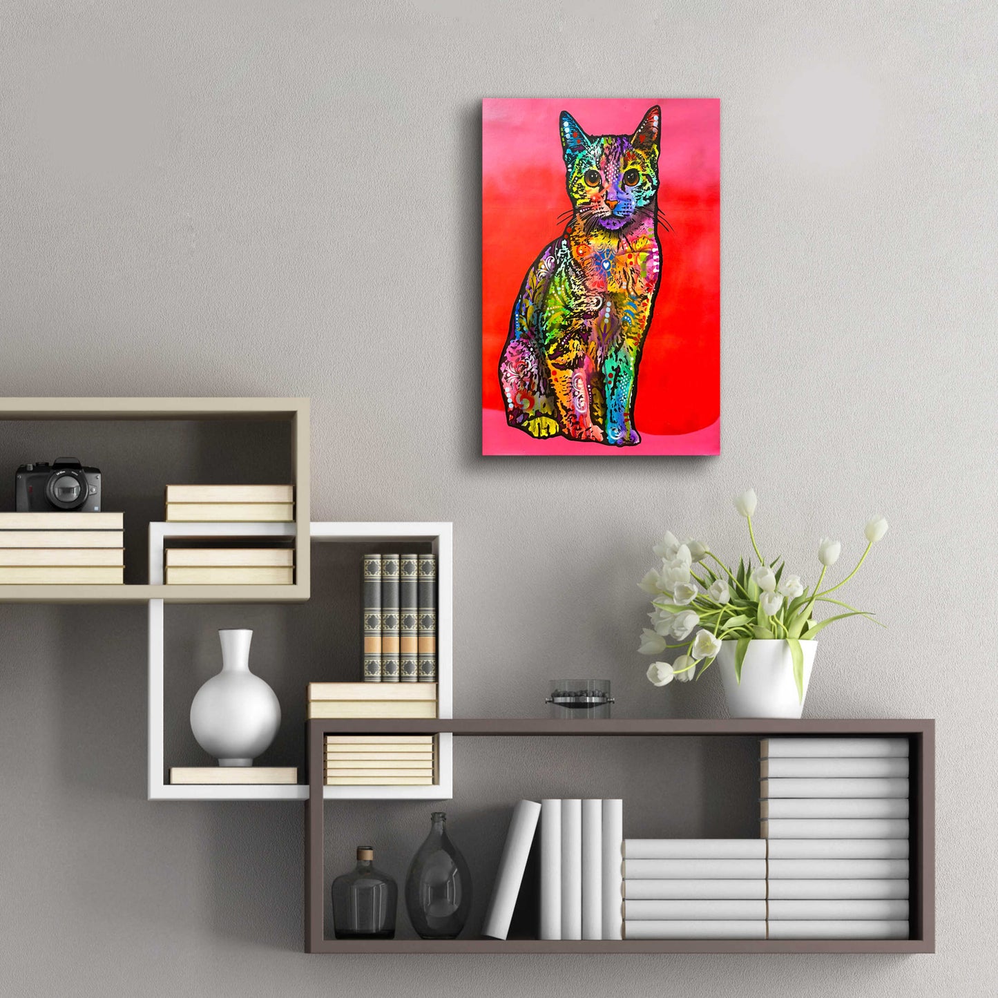 Epic Art 'Loving Cat' by Dean Russo, Acrylic Glass Wall Art,16x24