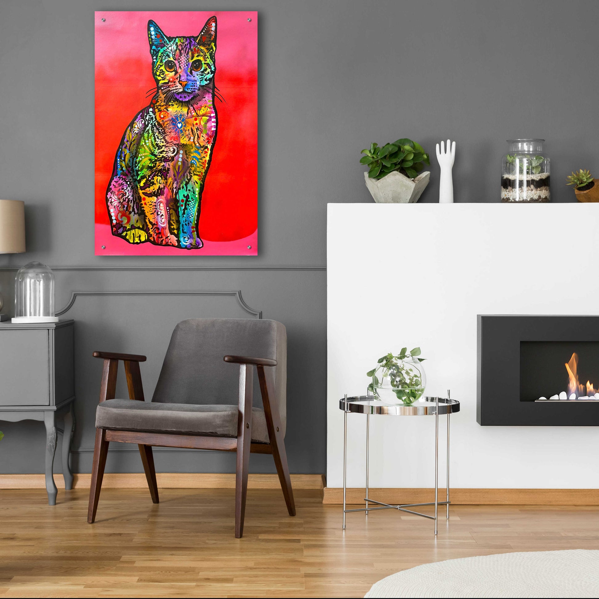 Epic Art 'Loving Cat' by Dean Russo, Acrylic Glass Wall Art,24x36