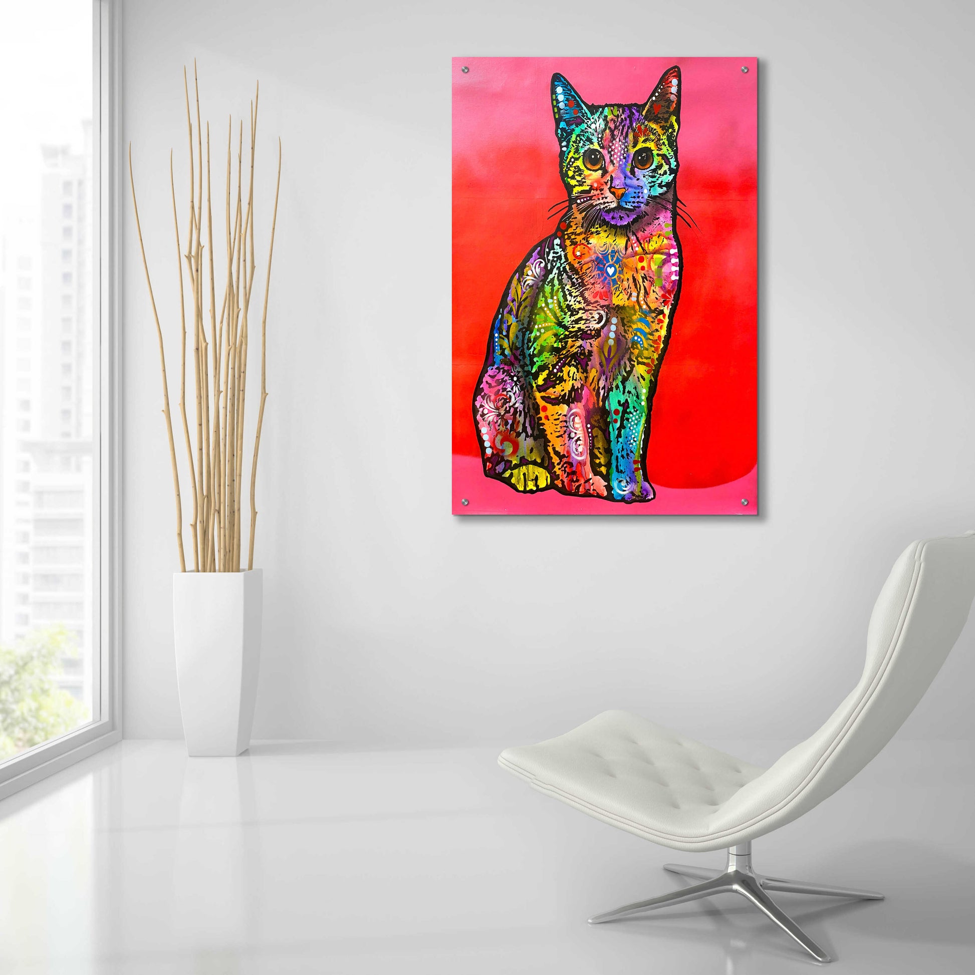 Epic Art 'Loving Cat' by Dean Russo, Acrylic Glass Wall Art,24x36