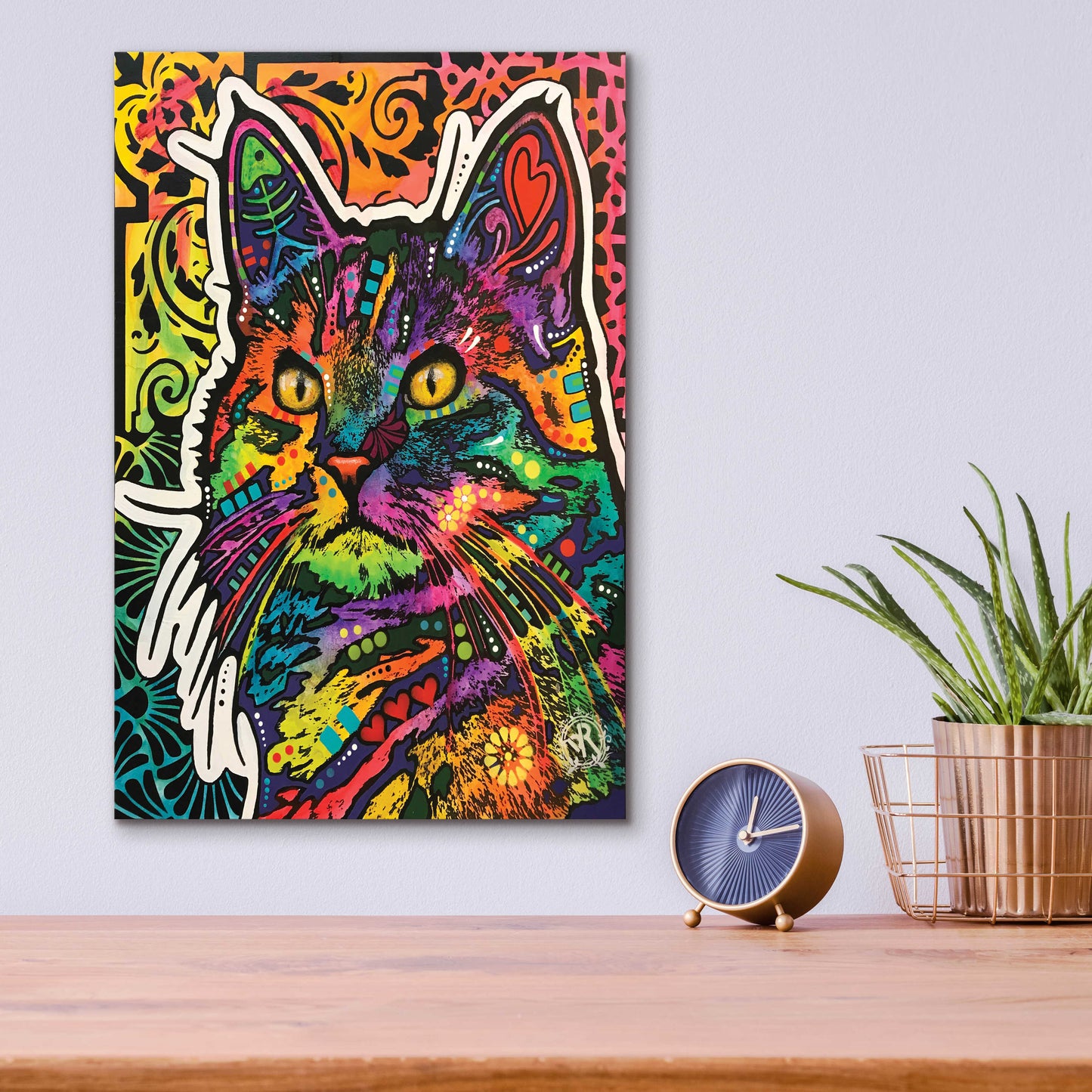 Epic Art 'Necessity Cat' by Dean Russo, Acrylic Glass Wall Art,12x16